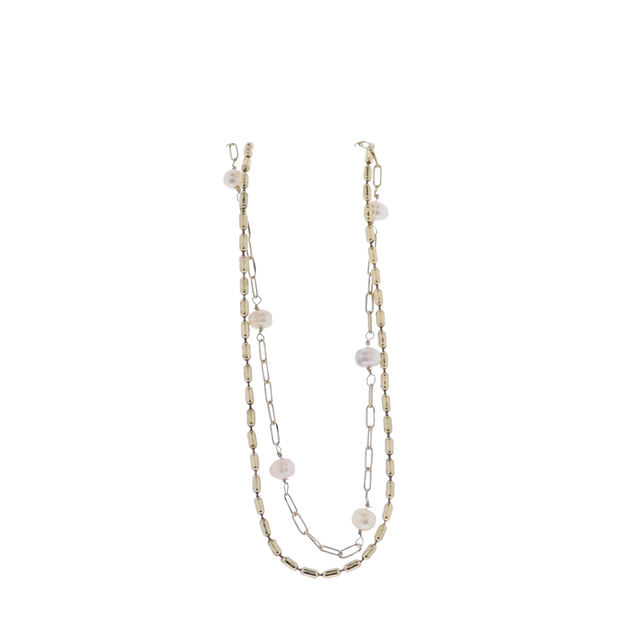 16" Gold Snake Chain Necklace with Hot Pink Enamel Oval & Clear Crystal Oval Pendant