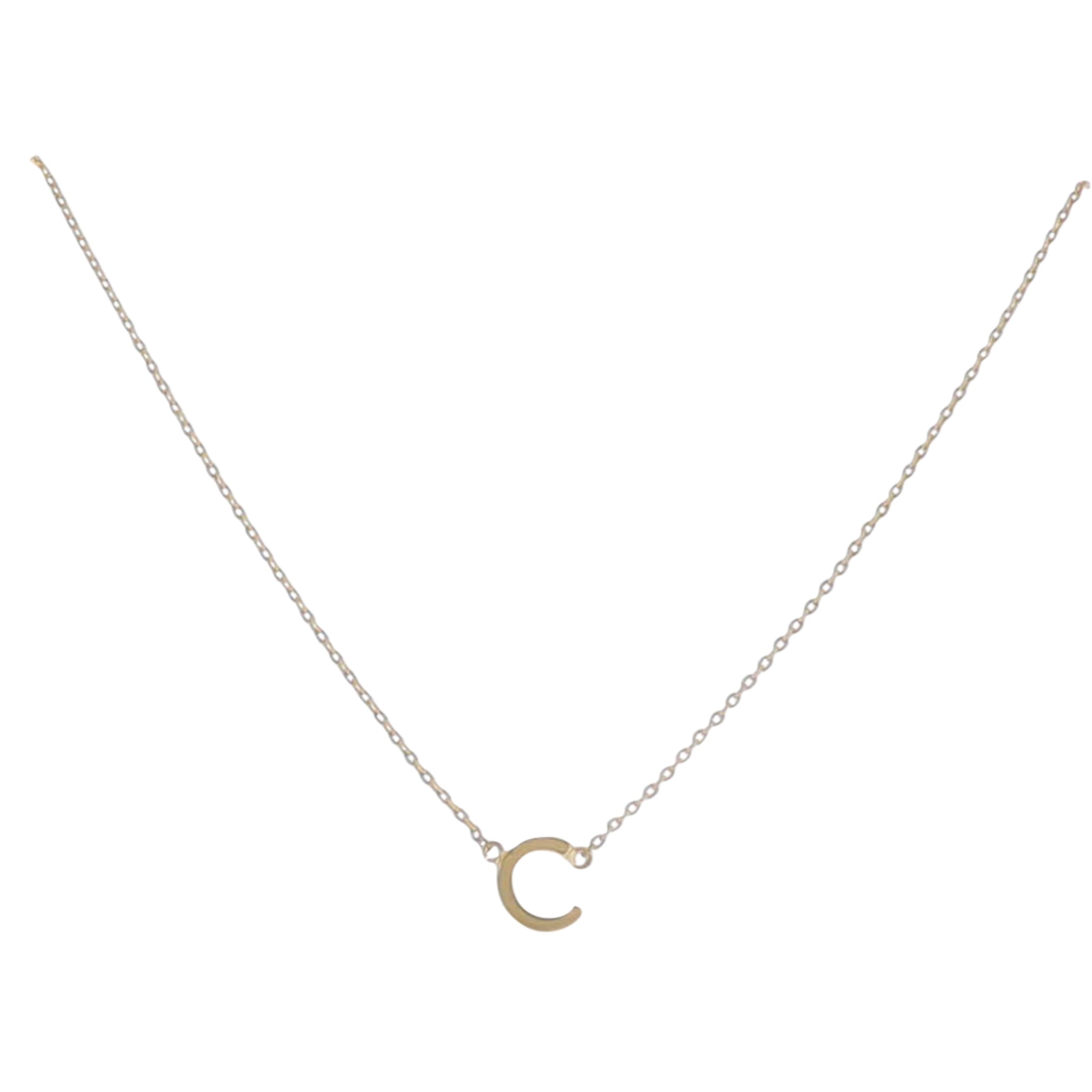 Kids Kids 15" 18K Gold Plated Initial "C" Chain Necklace
