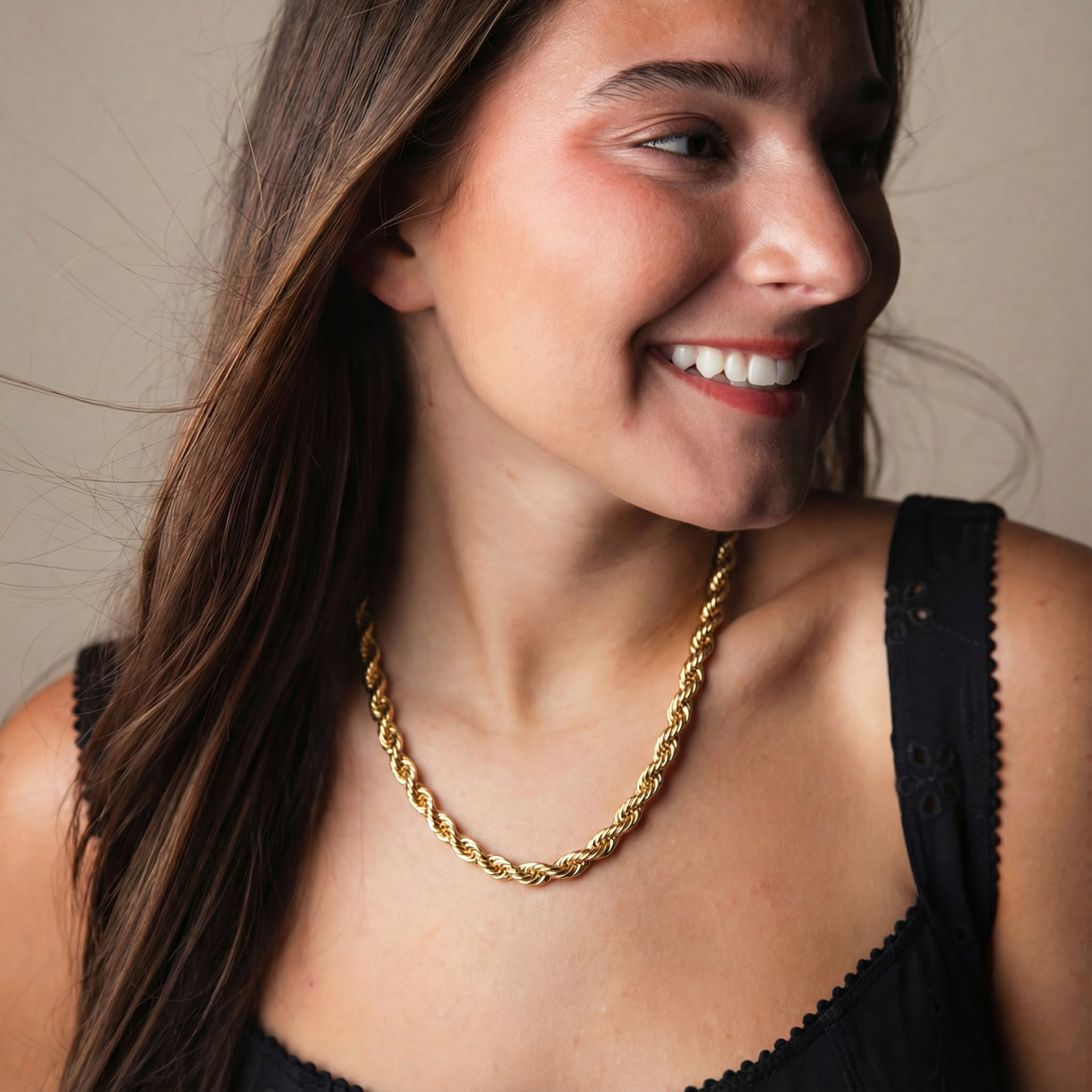 Gold Wheat Chain Necklace