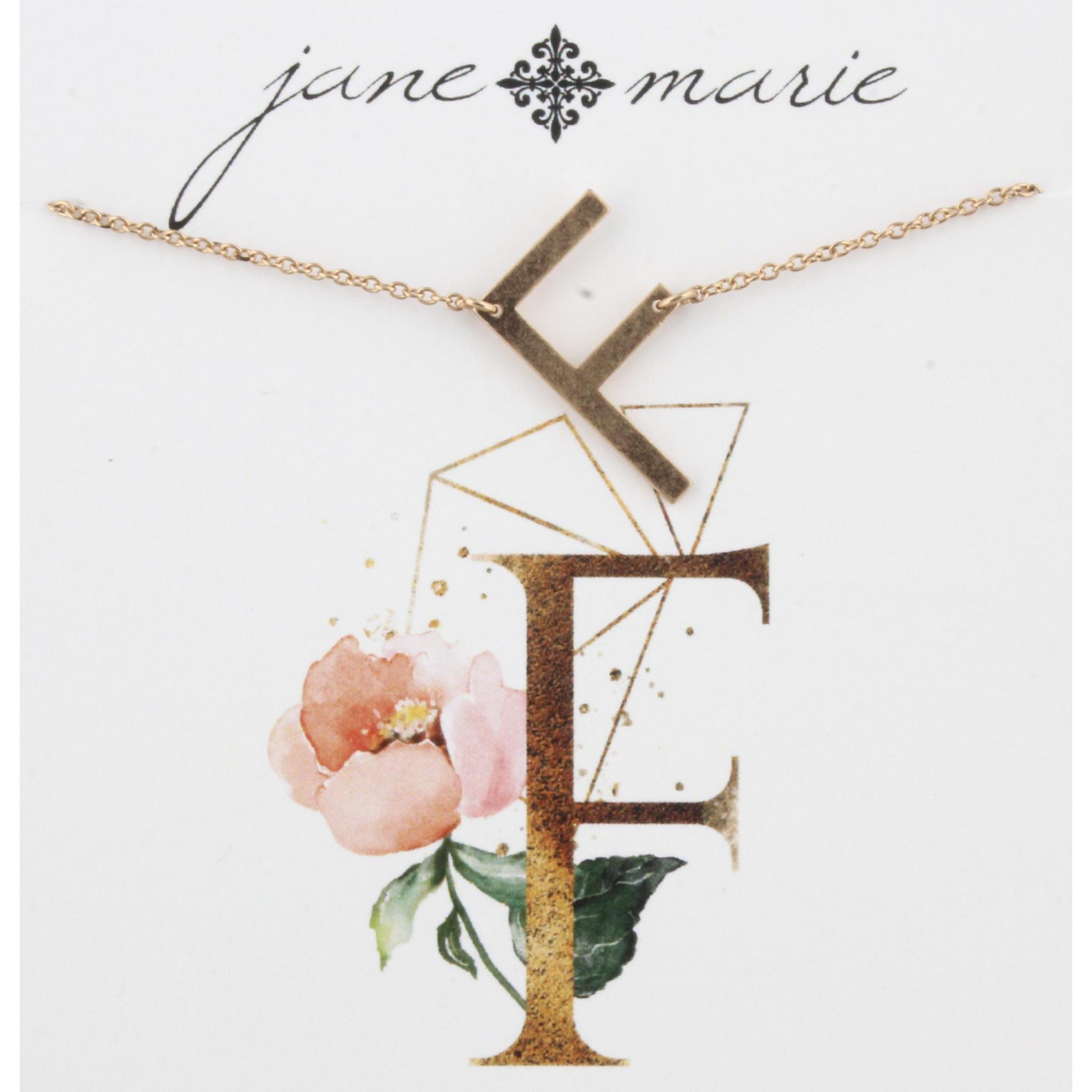 Gold F Initial Bracelet