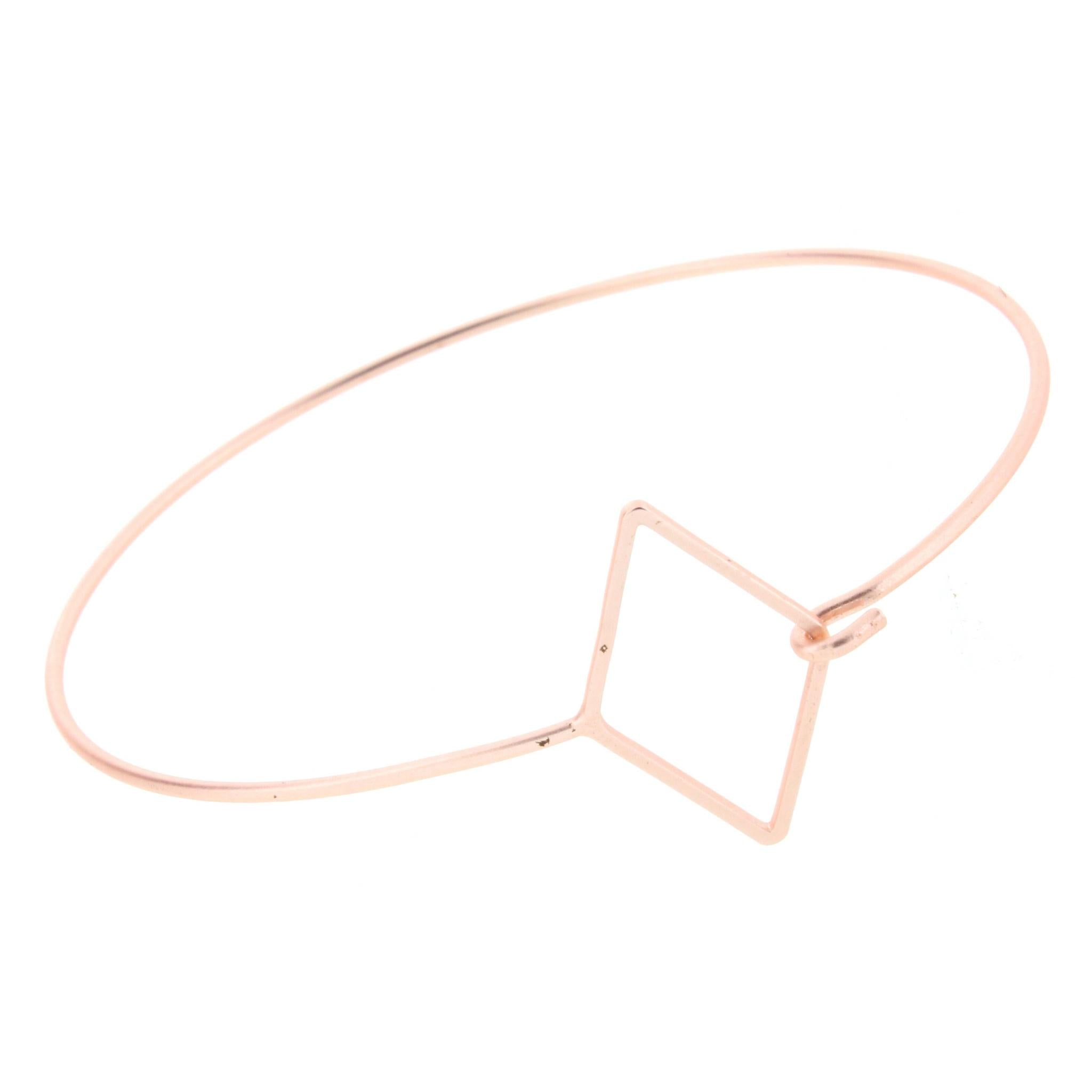 Delicate Rose Gold Diamond Latch Bracelet