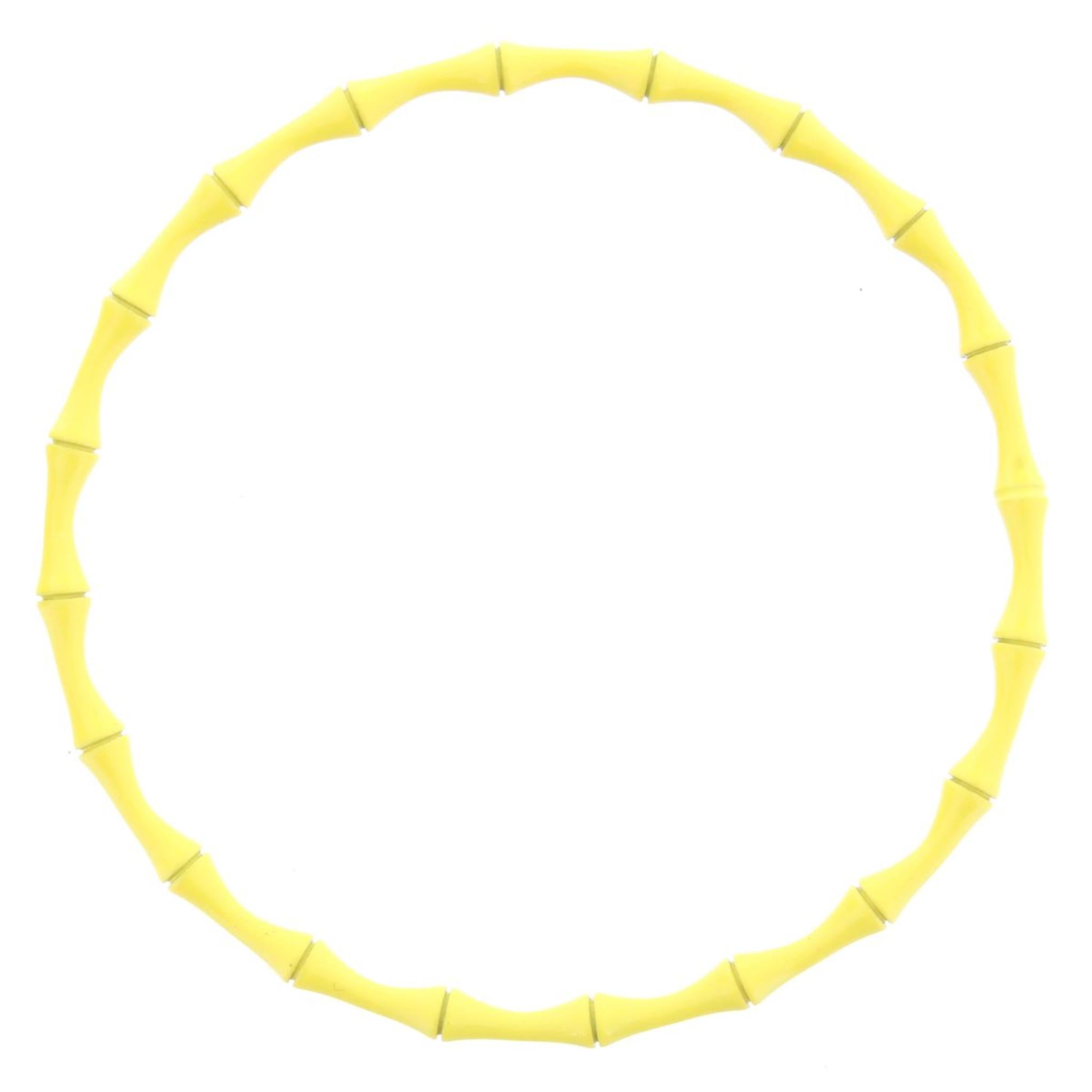 Yellow Bamboo Bangle Bracelet