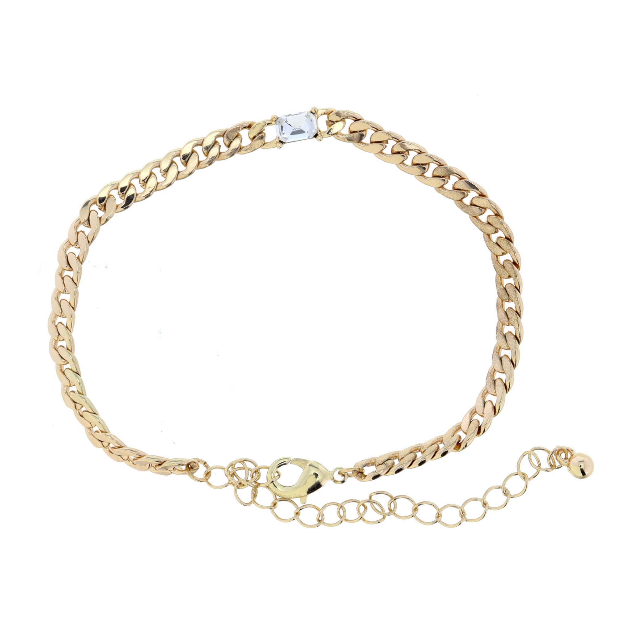Small Rectangle with Shiny Gold Bracelet