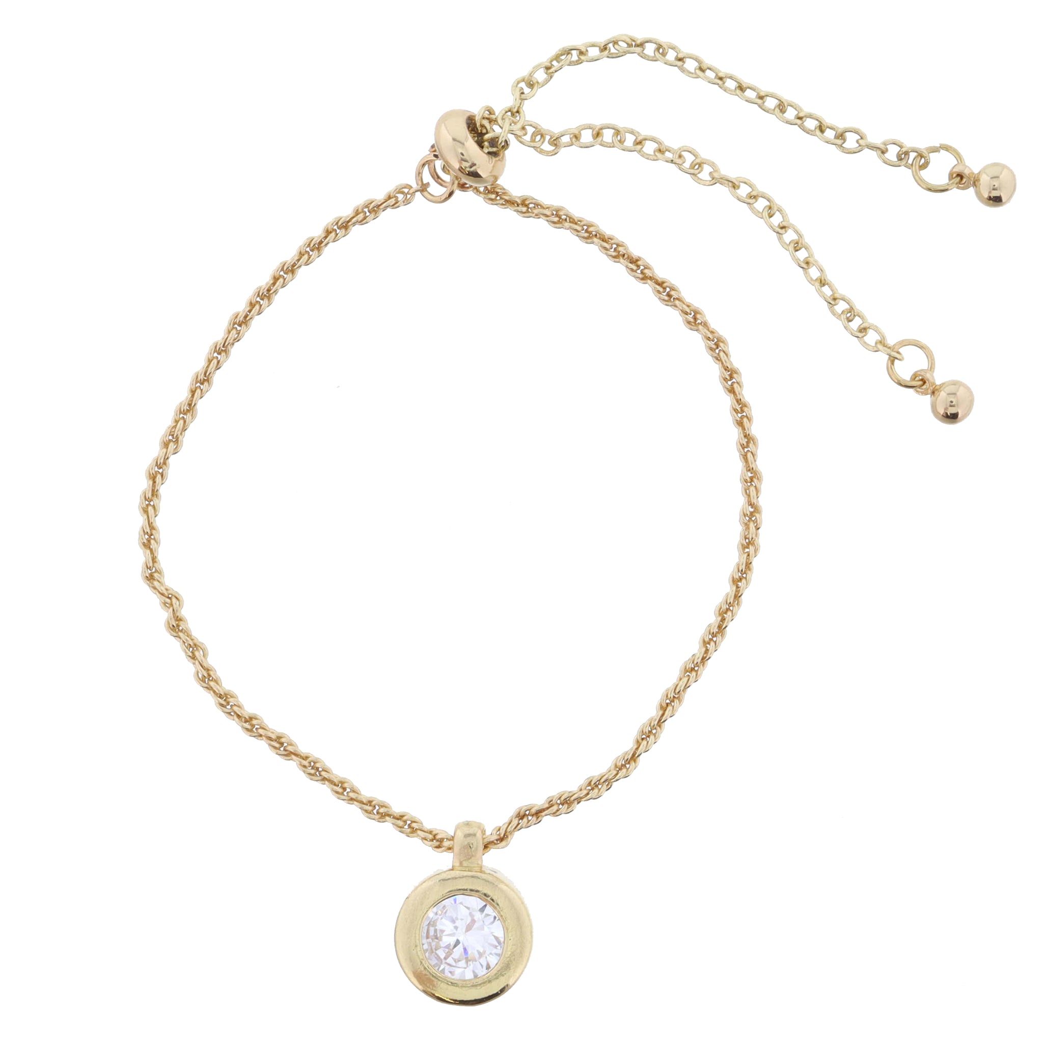 Clear Circle Crystal Bracelet