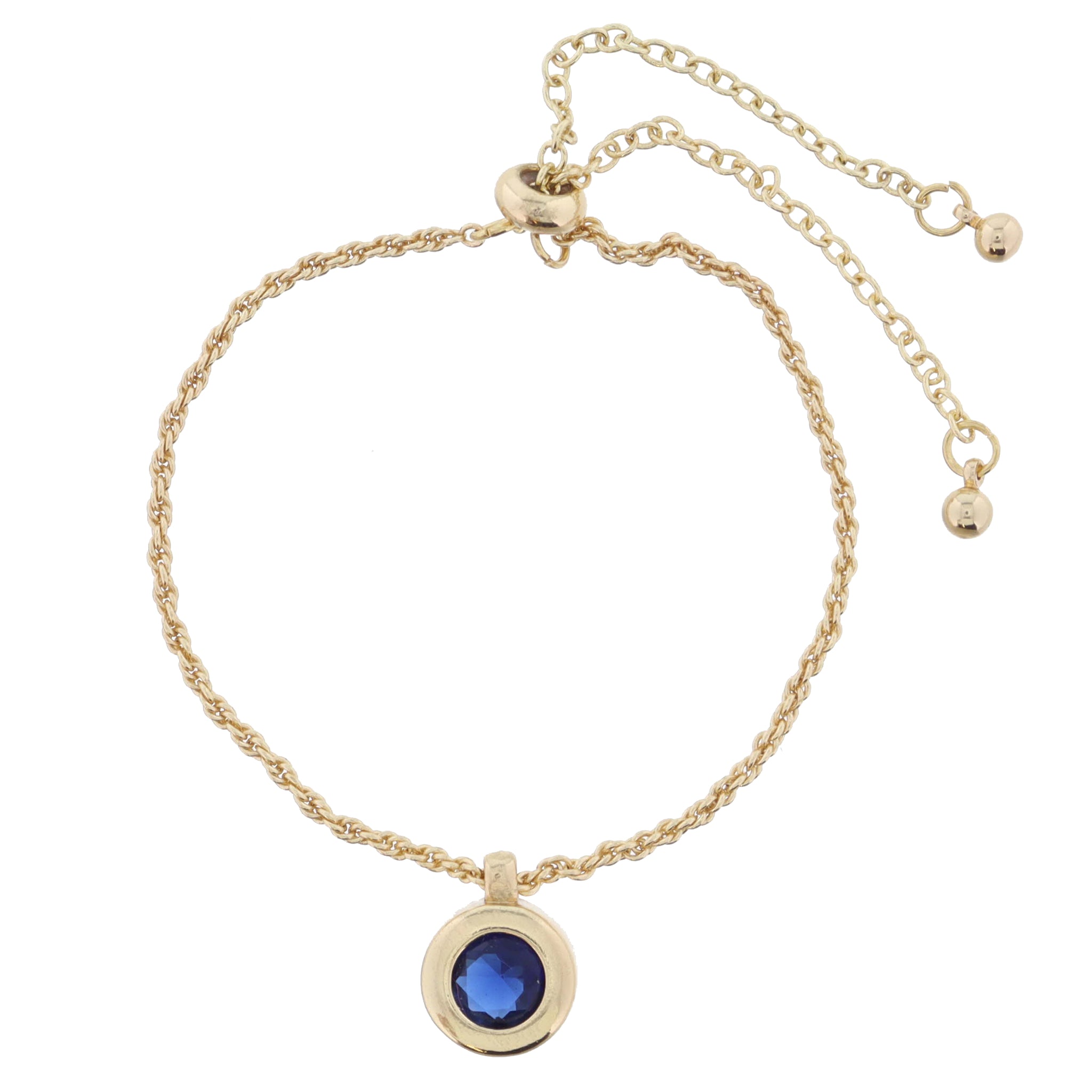 Sapphire Circle Crystal Bracelet