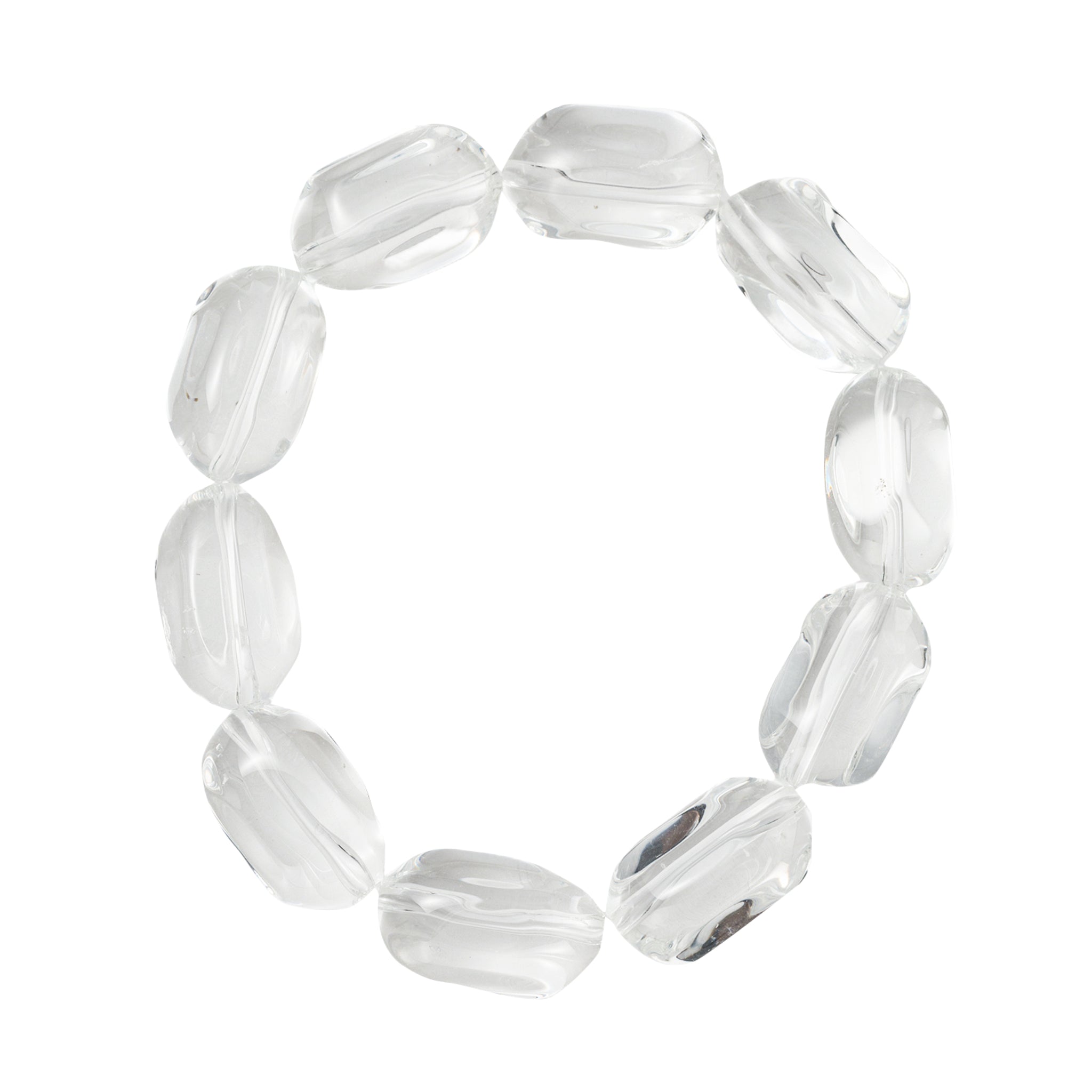 Large Clear Beaded Stretch Bracelet