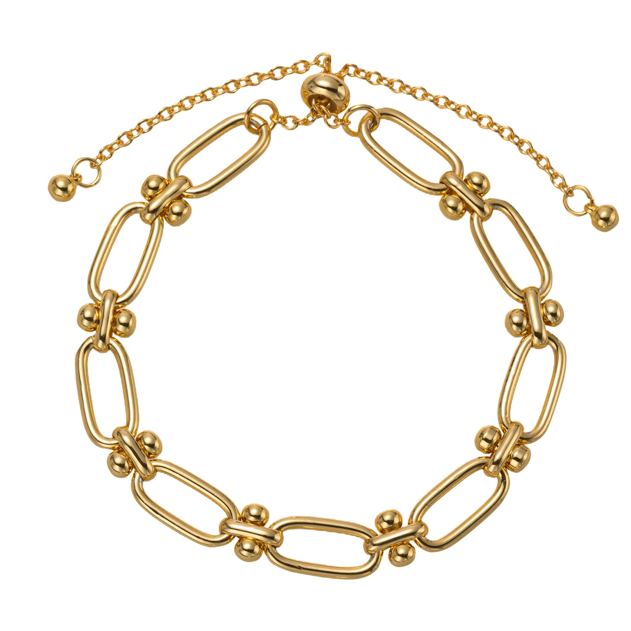 18K Gold Plated Geometry Chain Bracelet
