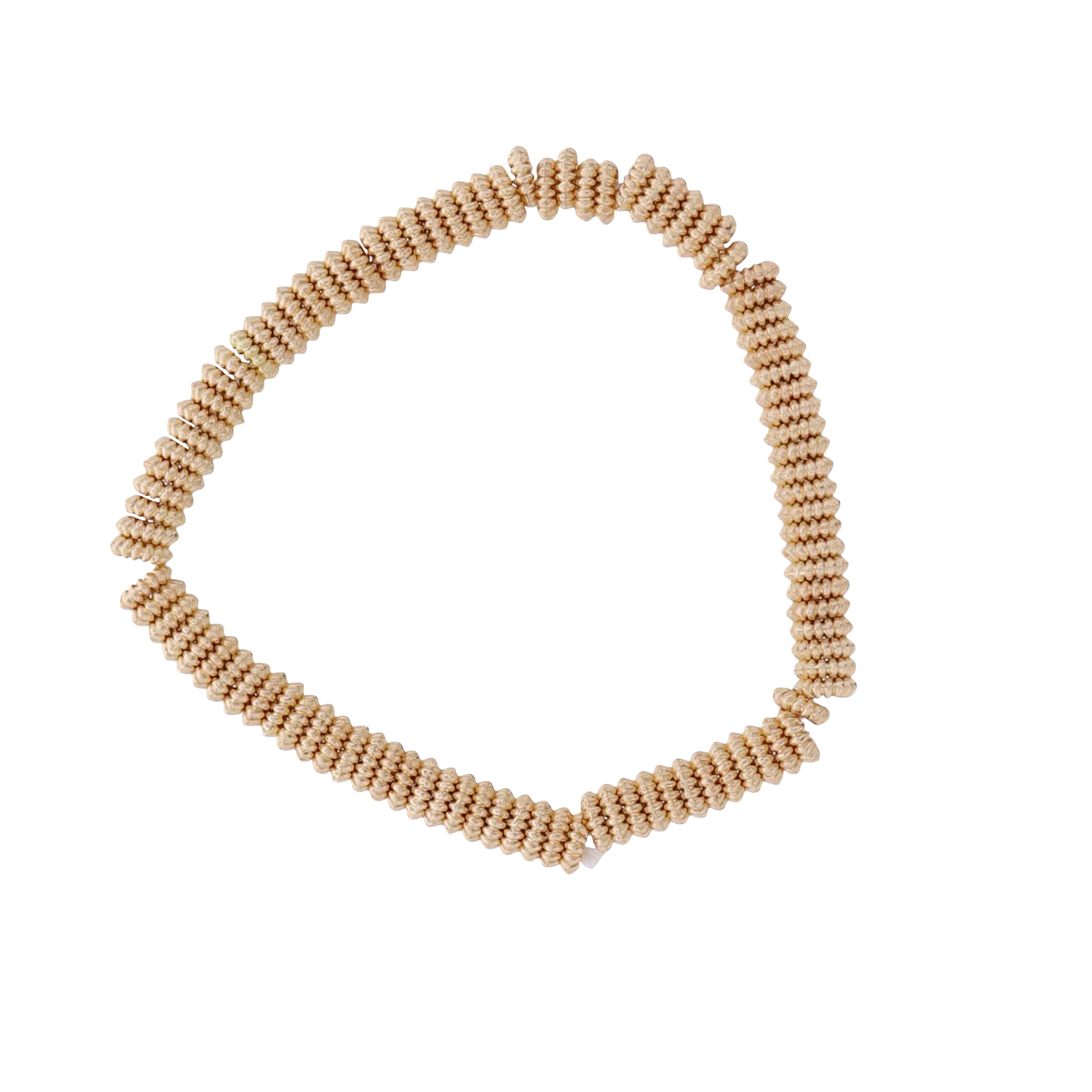 Gold Rondelle Spacer Beaded Stretch Bracelet