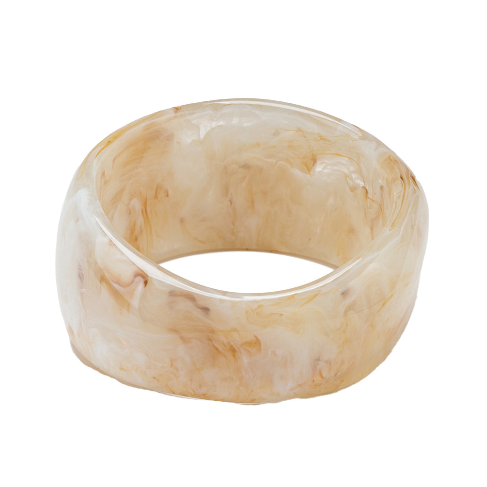Cream Acrylic Chunky Bangle Bracelet