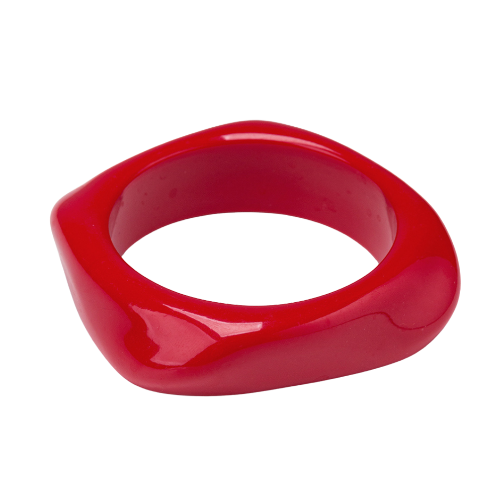 Red Acrylic Boxy Bracelet