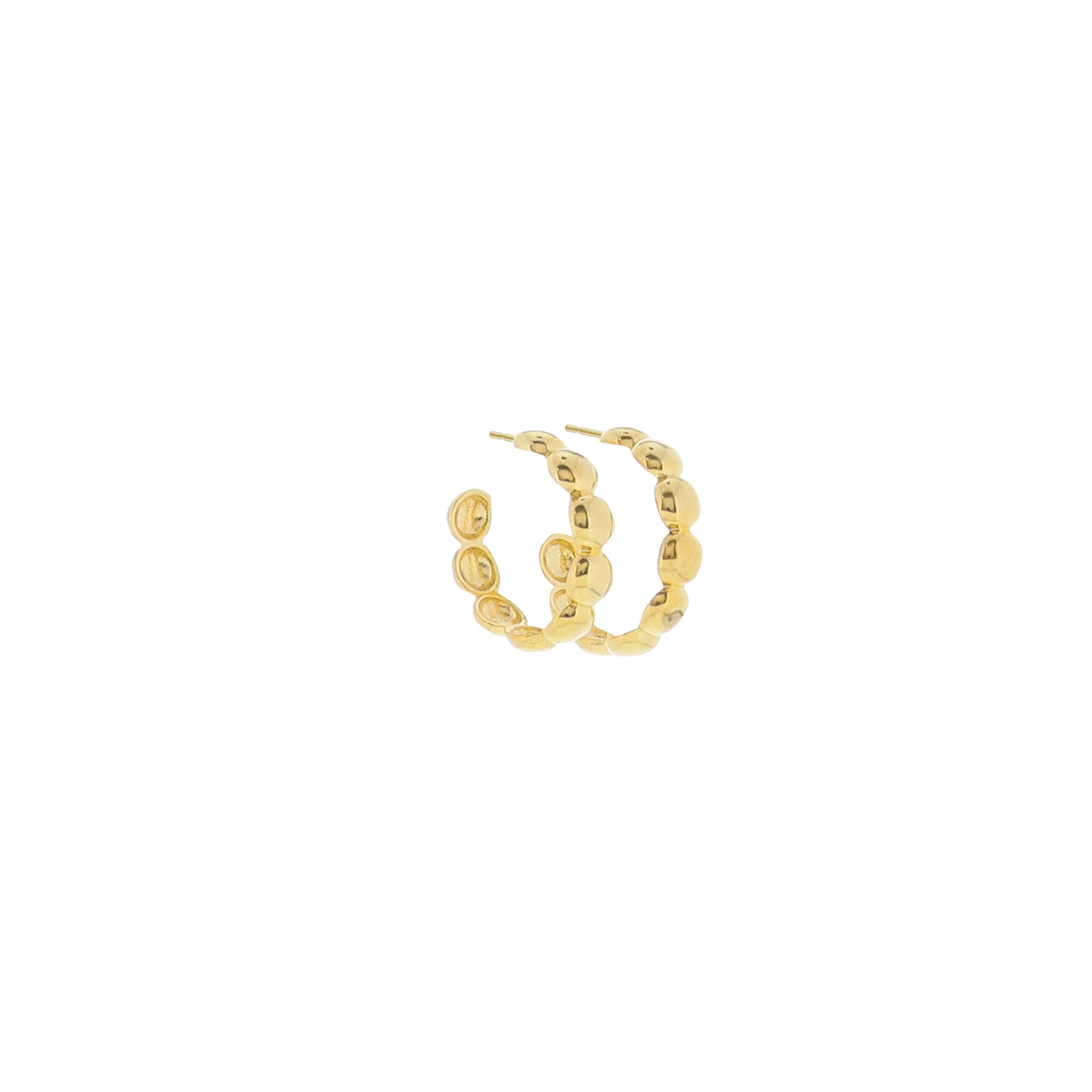 18K Gold Plated Bubble Hoop Earring