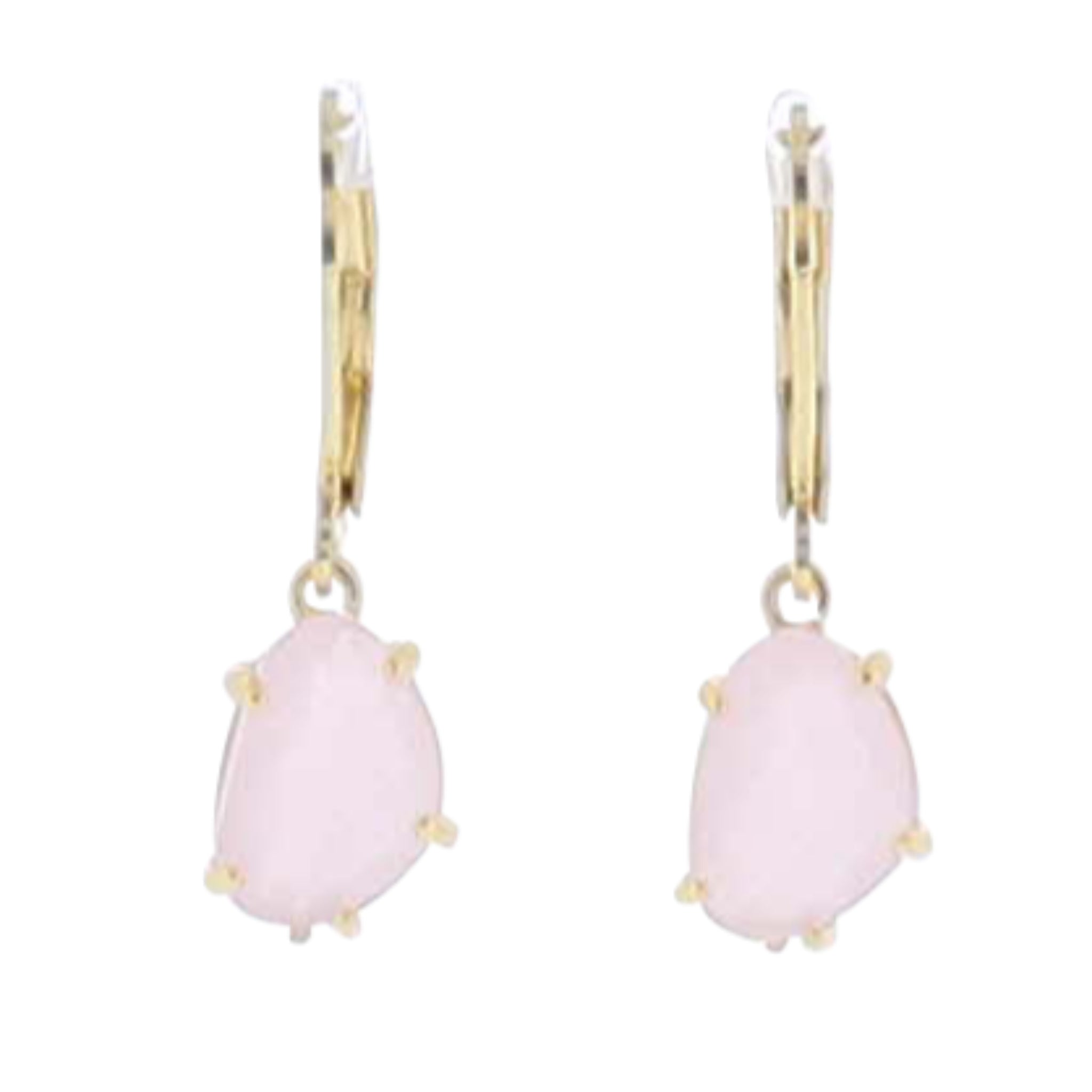 18K Gold Plated "October" Pink Tourmaline Earring