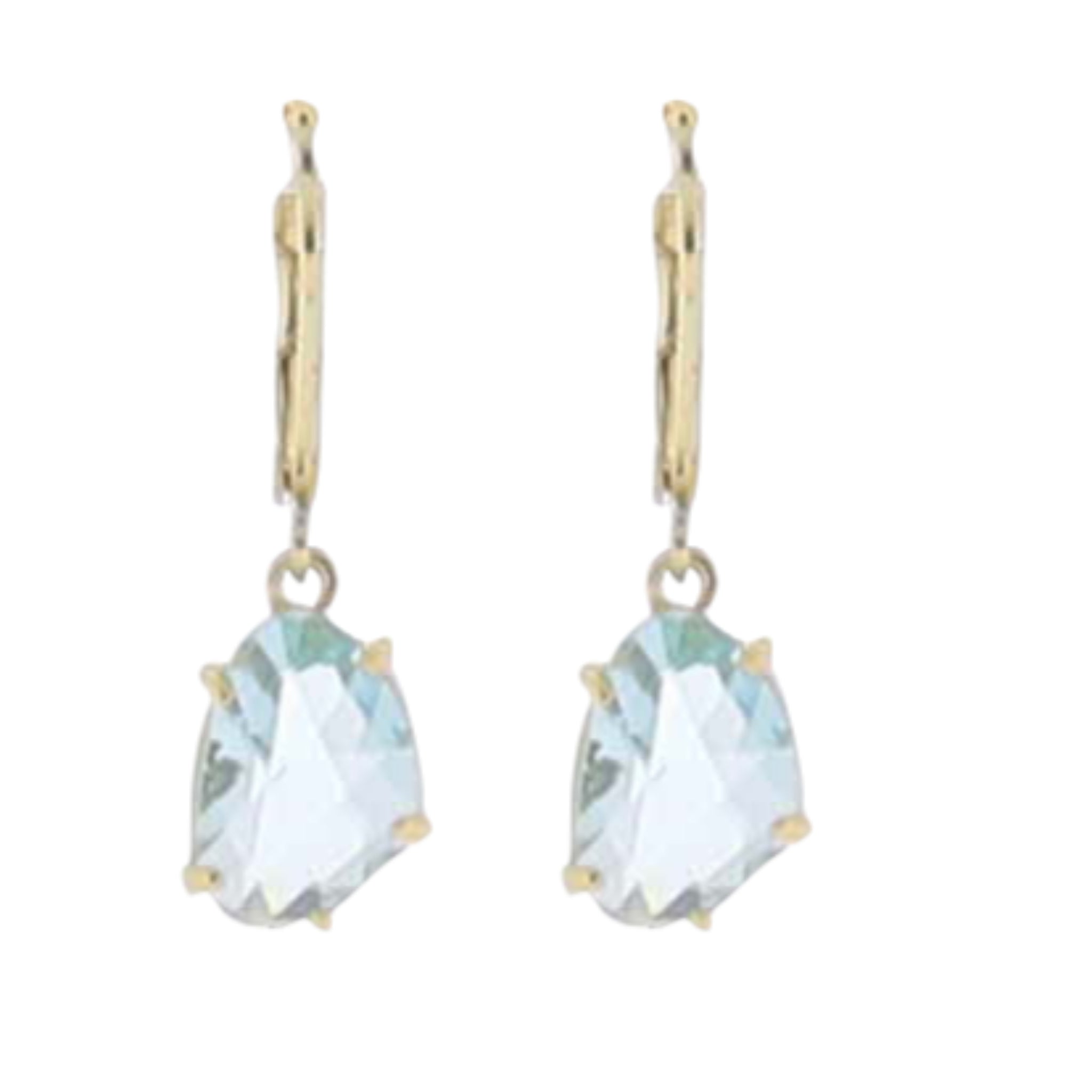 18K Gold Plated "December" Turquoise Blue Earring