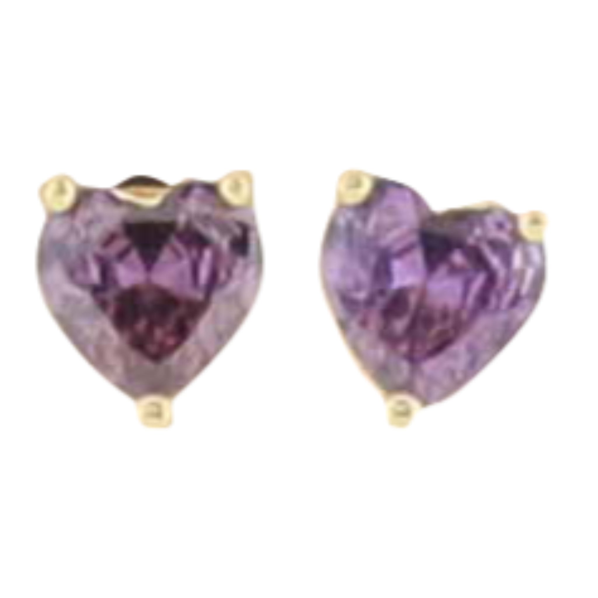 Kids 18K Gold Plated "February" Heart Earring