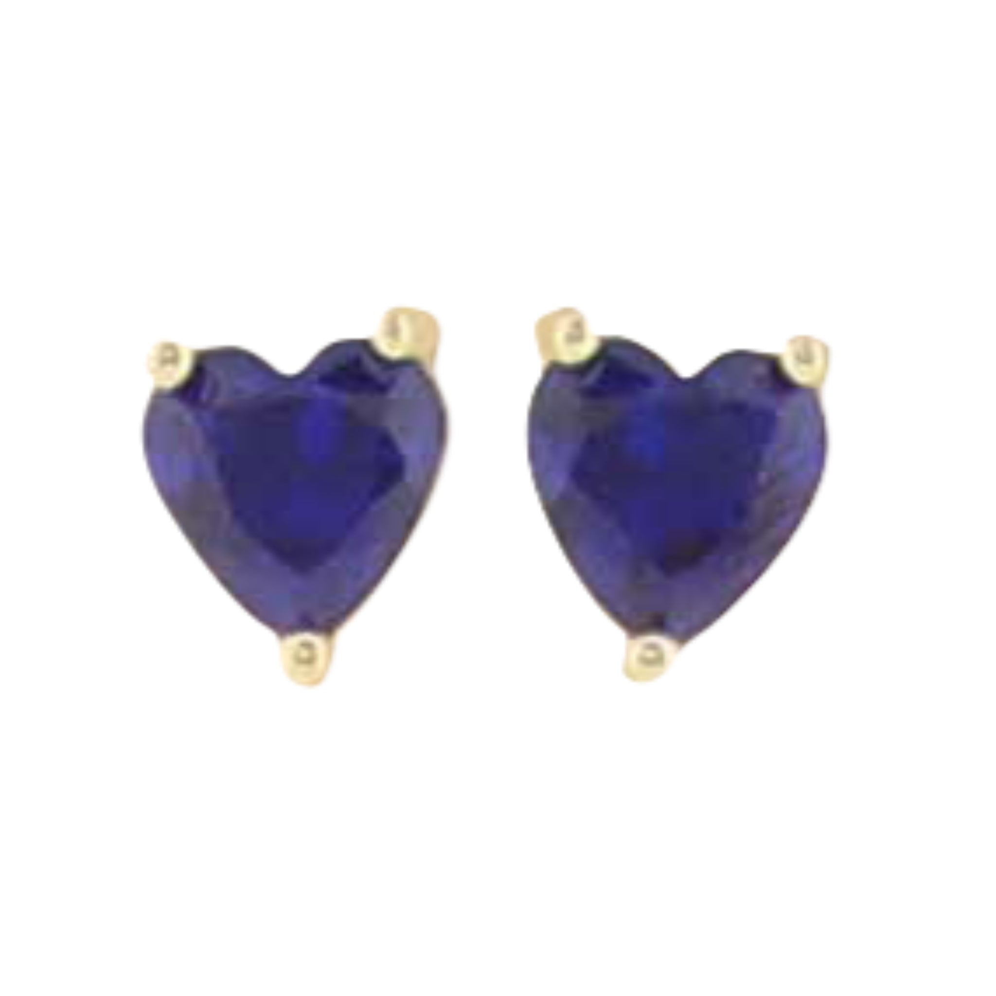 Kids 18K Gold Plated "September" Heart Earring