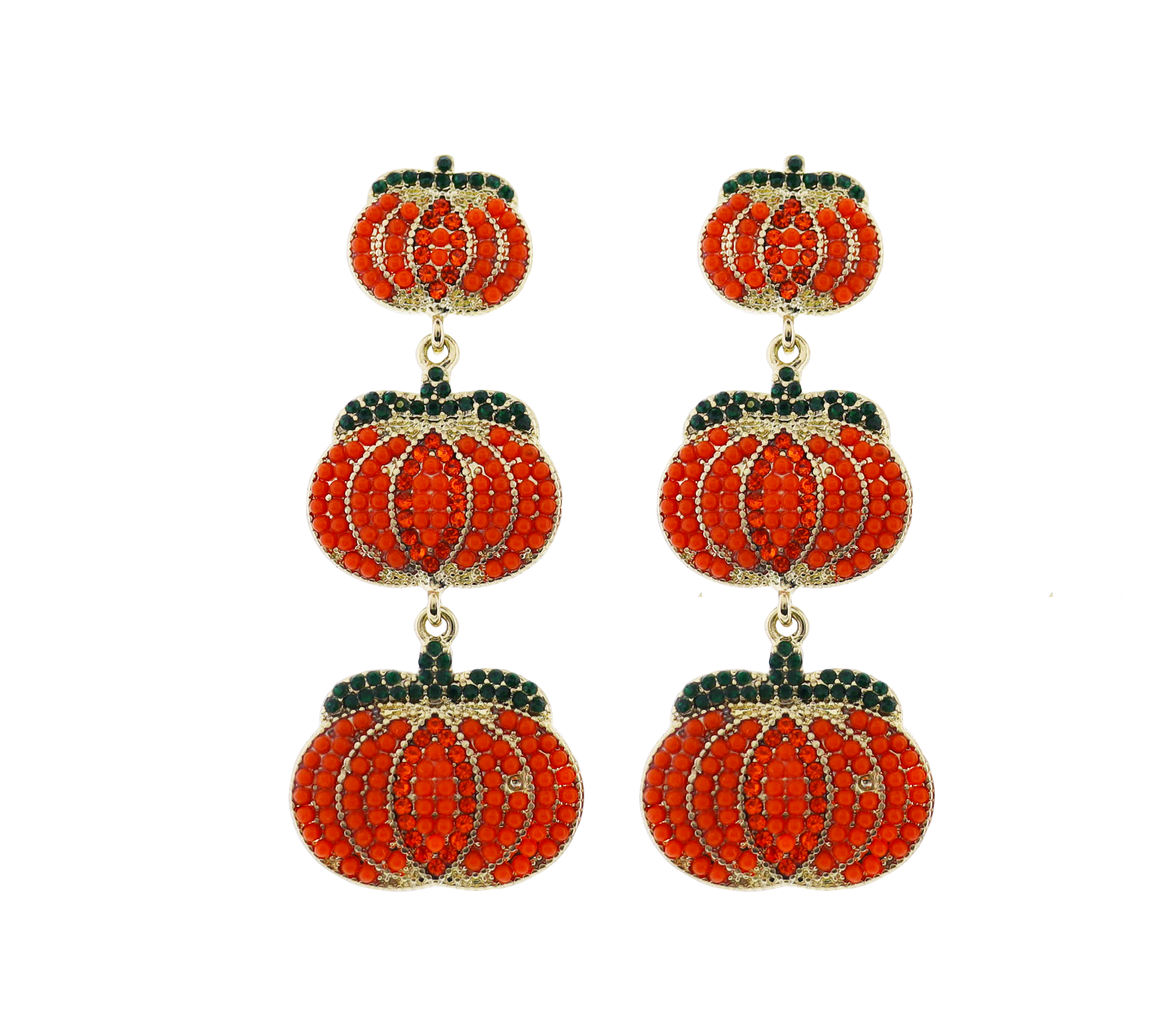 Descending Pumpkins Earring