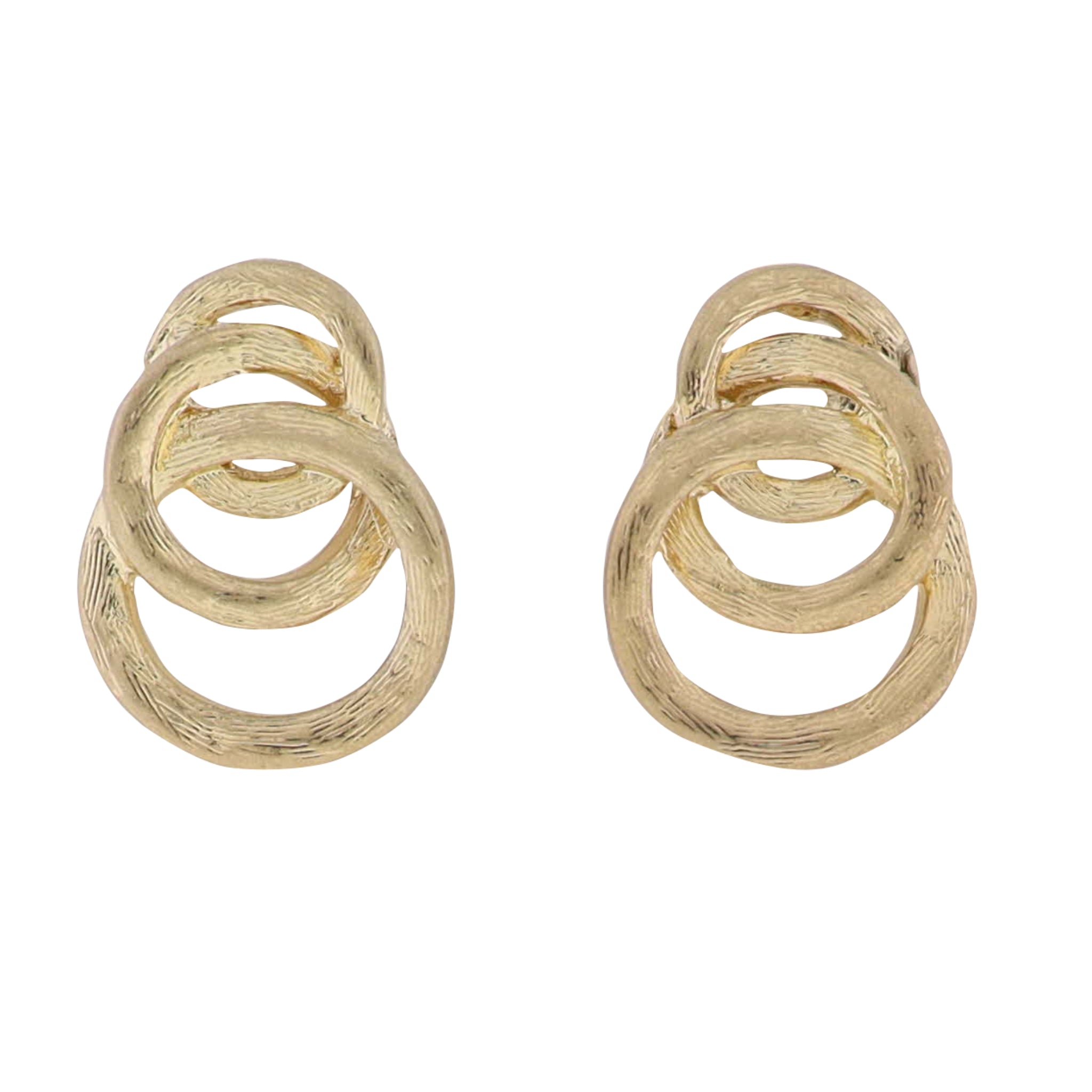 Gold Multi Looped Circles Earring