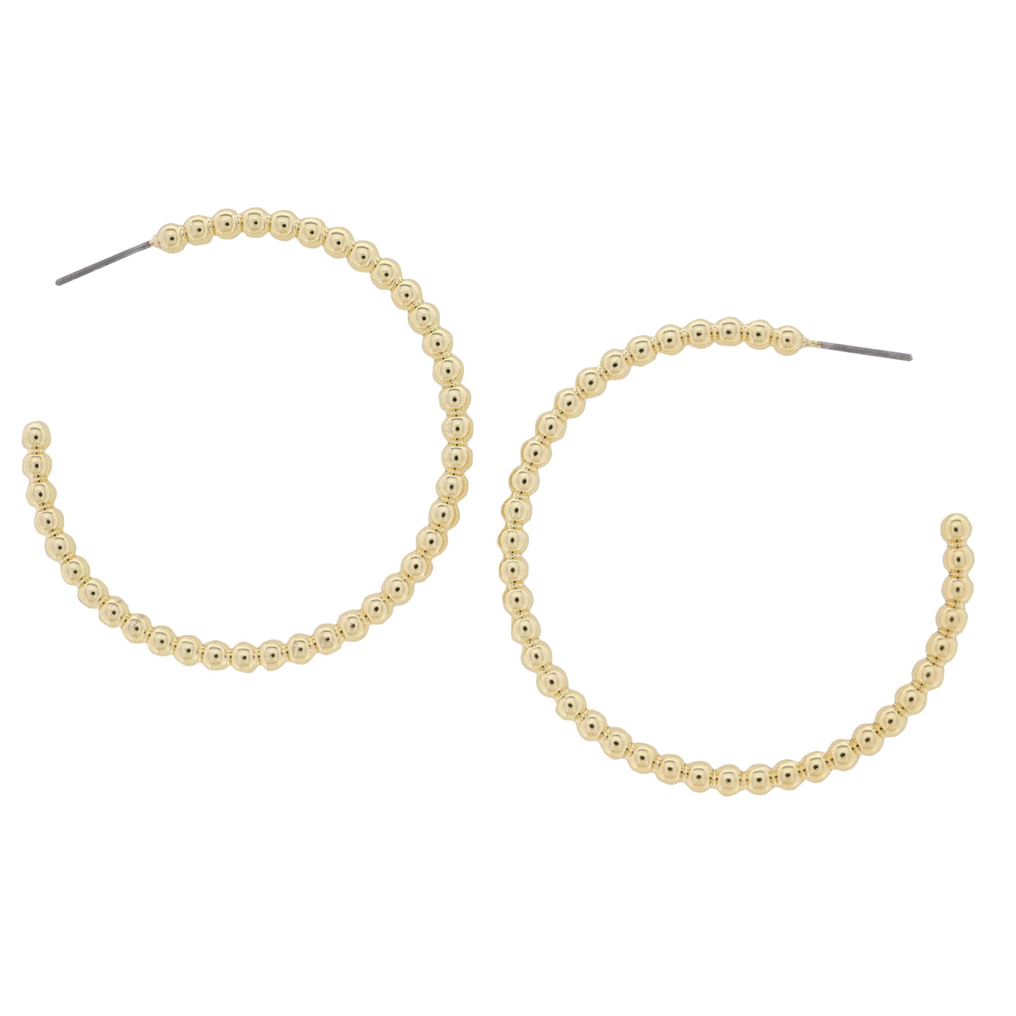 18K Gold Plated Large, Small Bubble Hoop Earring
