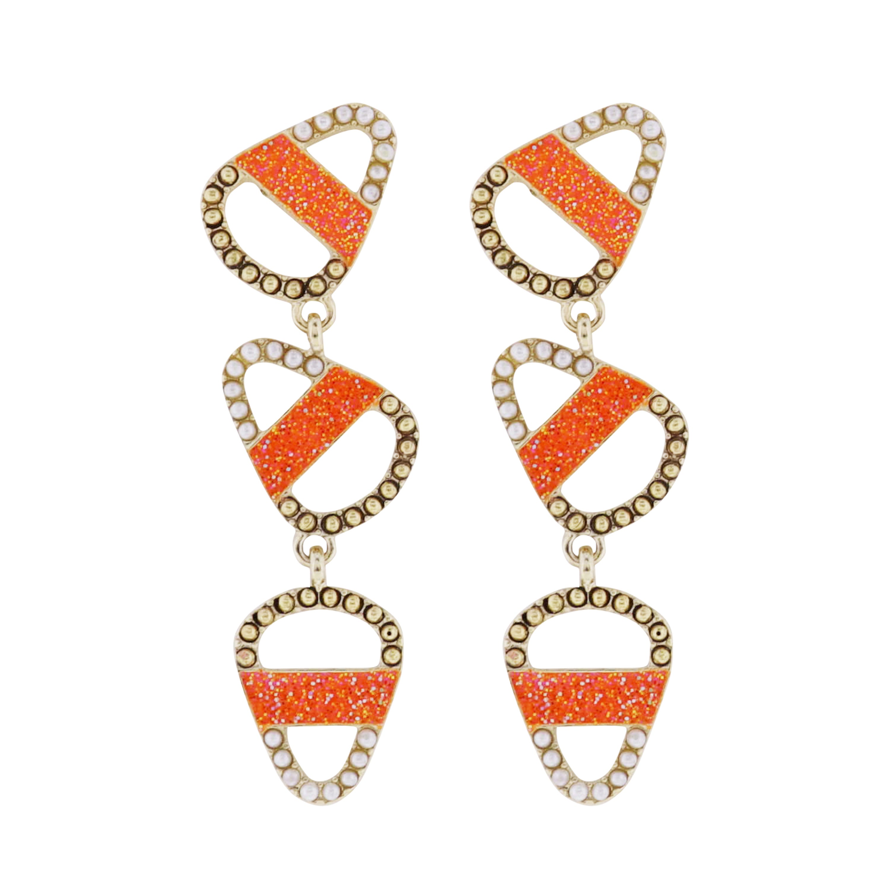 Candy Corn Drop Earring