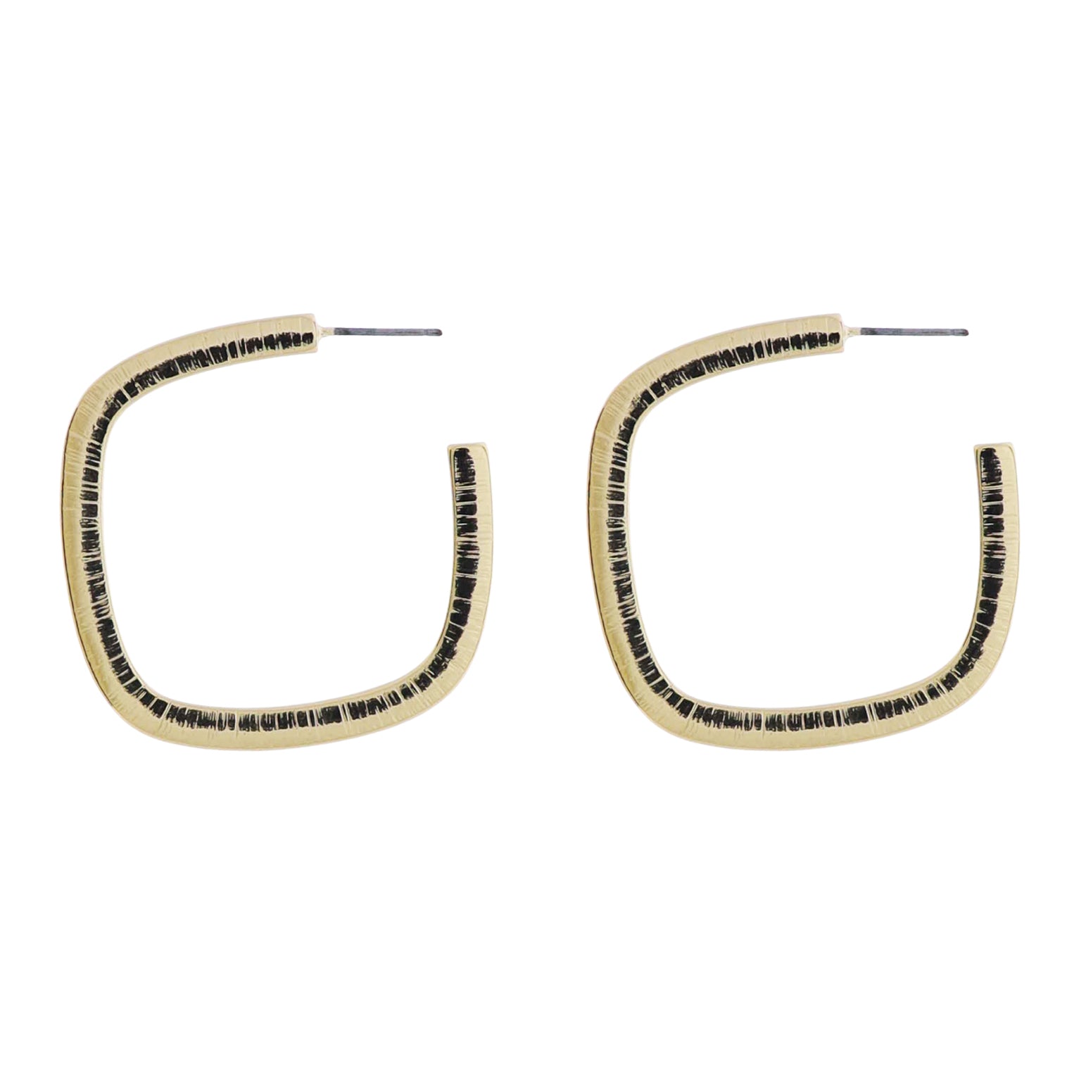 18k Gold Plated Gold Square Hoop Earring