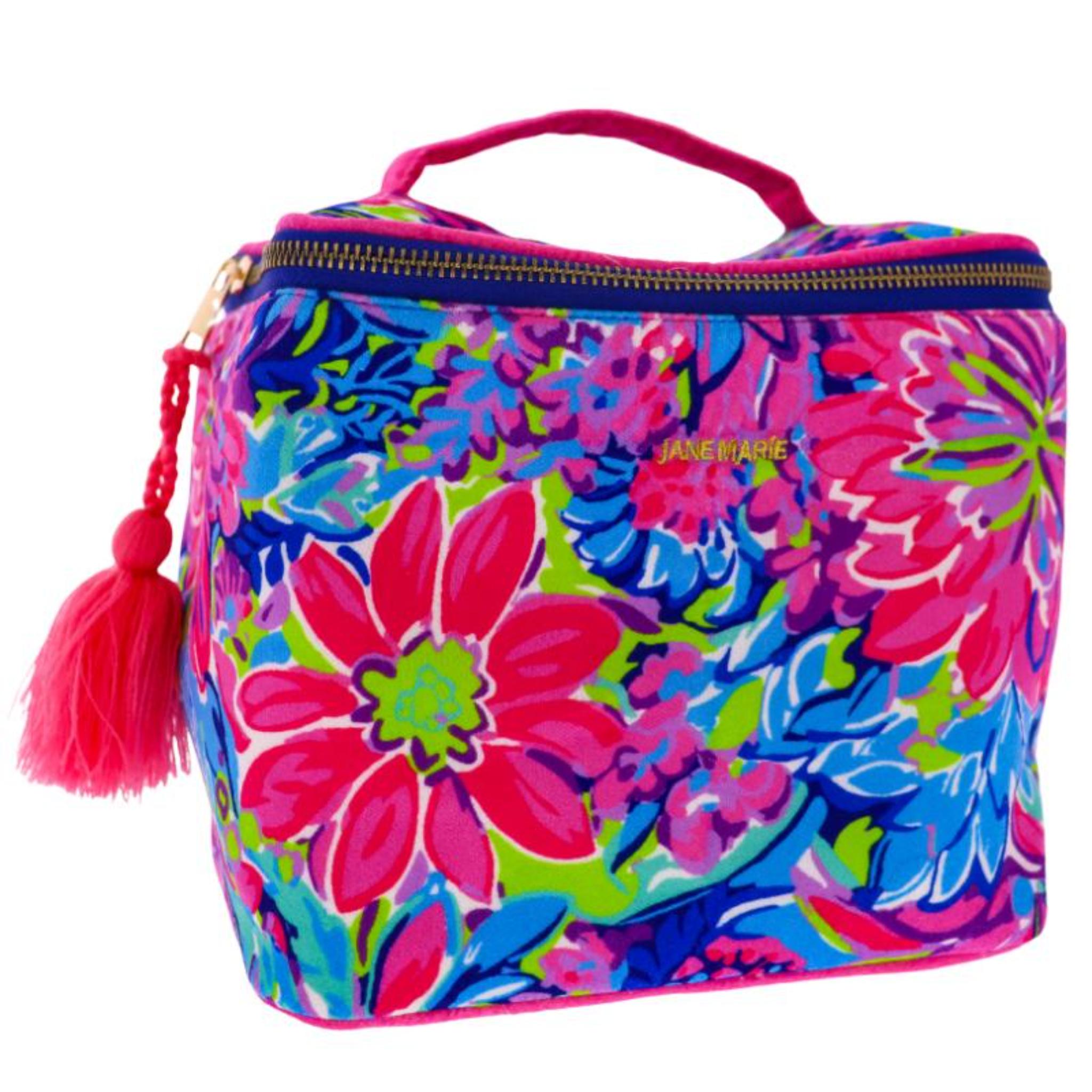 Daring Floral Cube Zipper Pouch