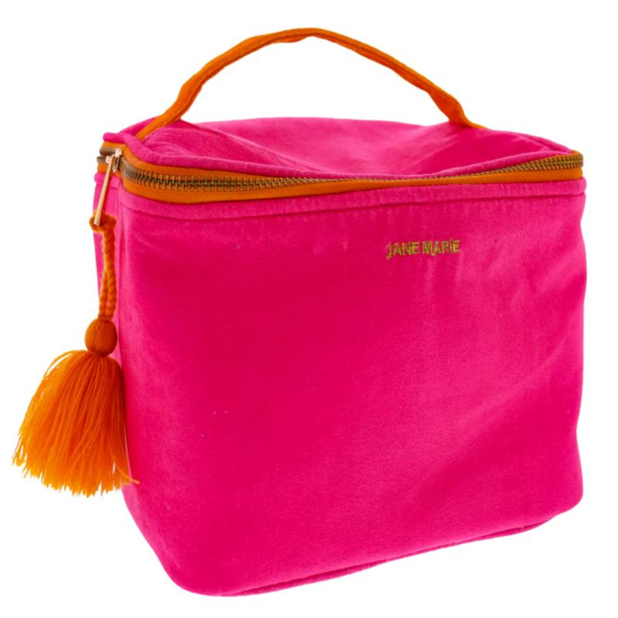 Hot Pink Cube Zipper Pouch