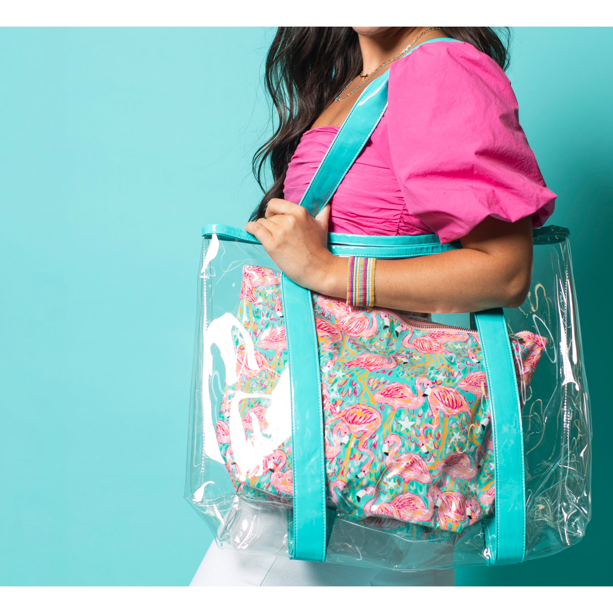 Tropical Passion Clear Tote with Insert