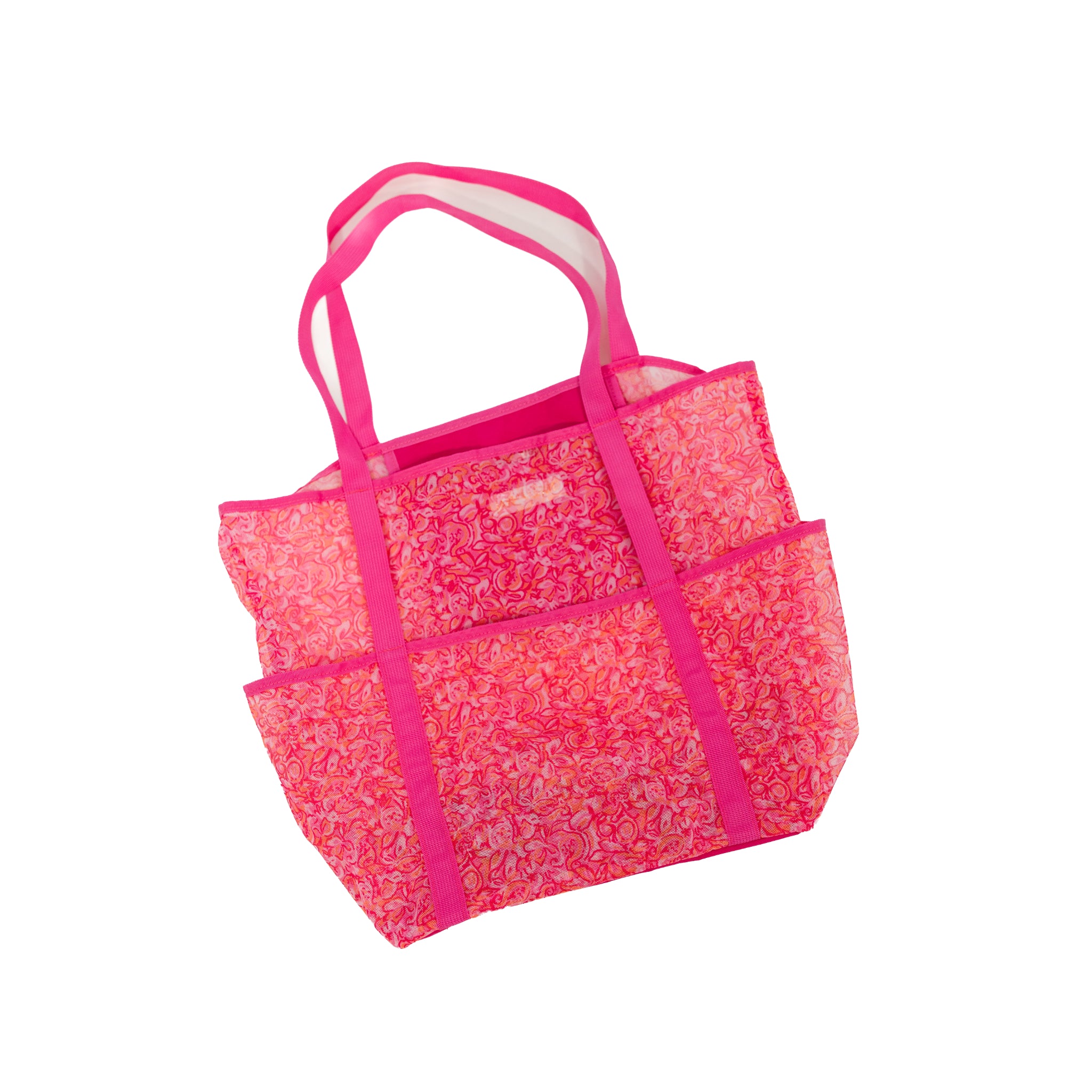 Flirty Floral Mesh Beach Bag
