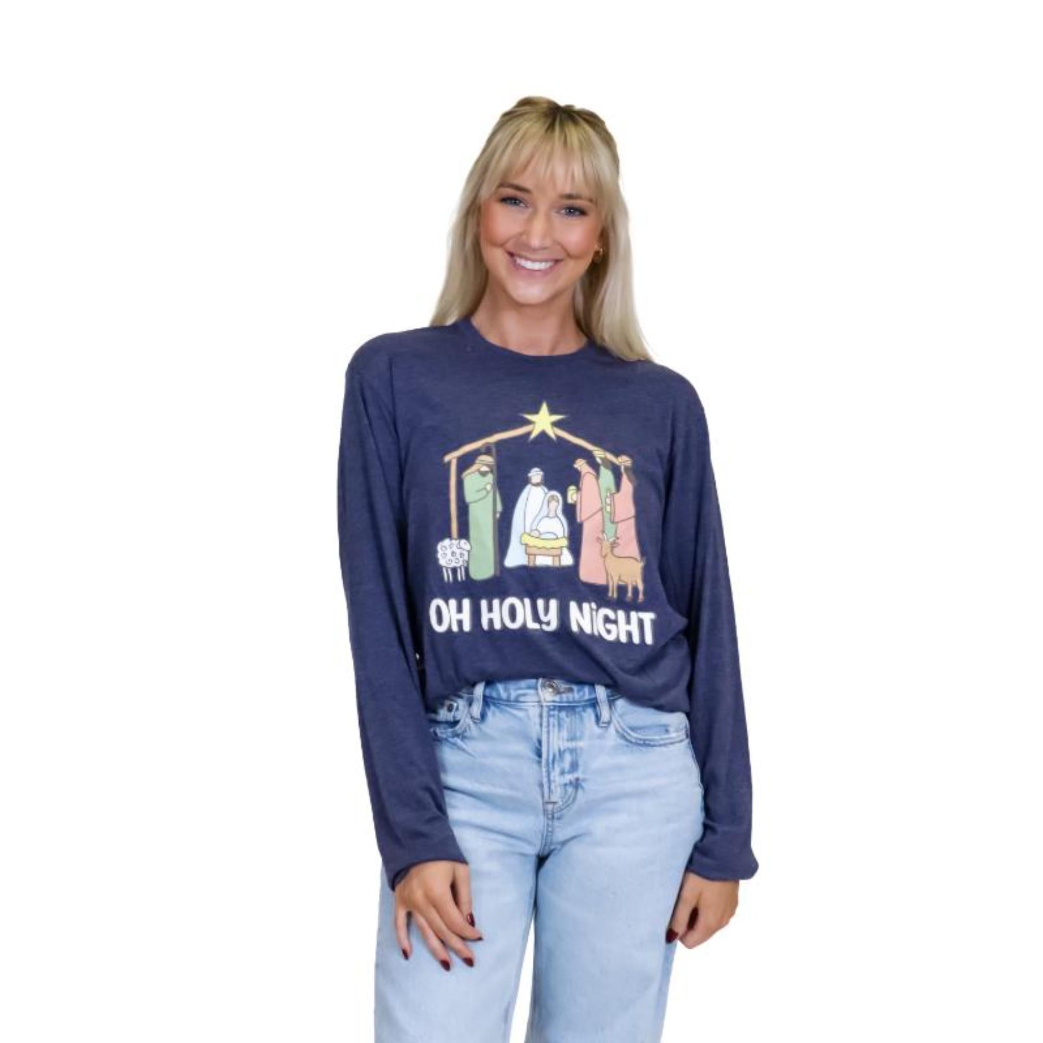 Silent Night Long Sleeve T-Shirt Assortment, No Display Package