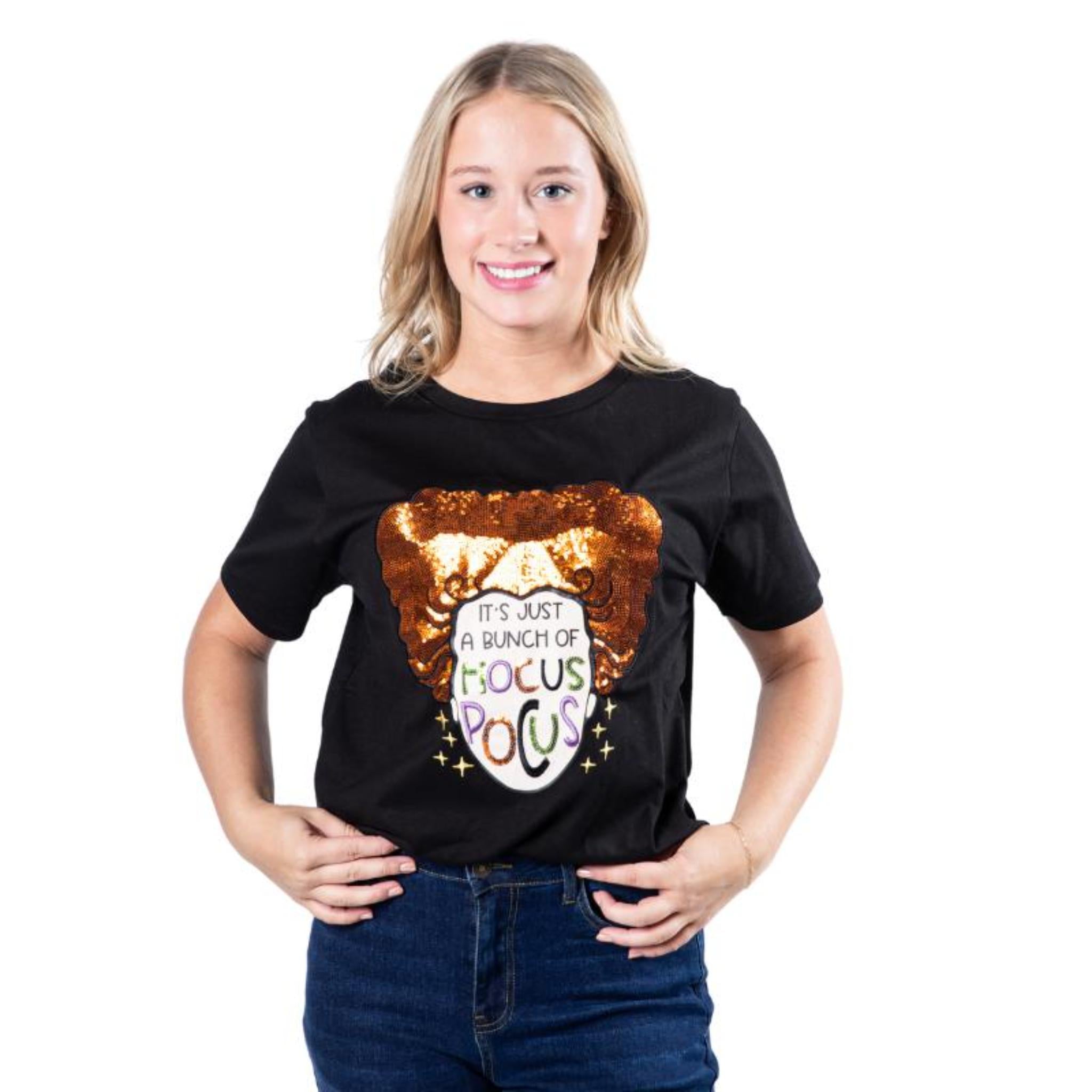 Hocus Pocus Black Crew Neck T-Shirt Assortment, No Display Package