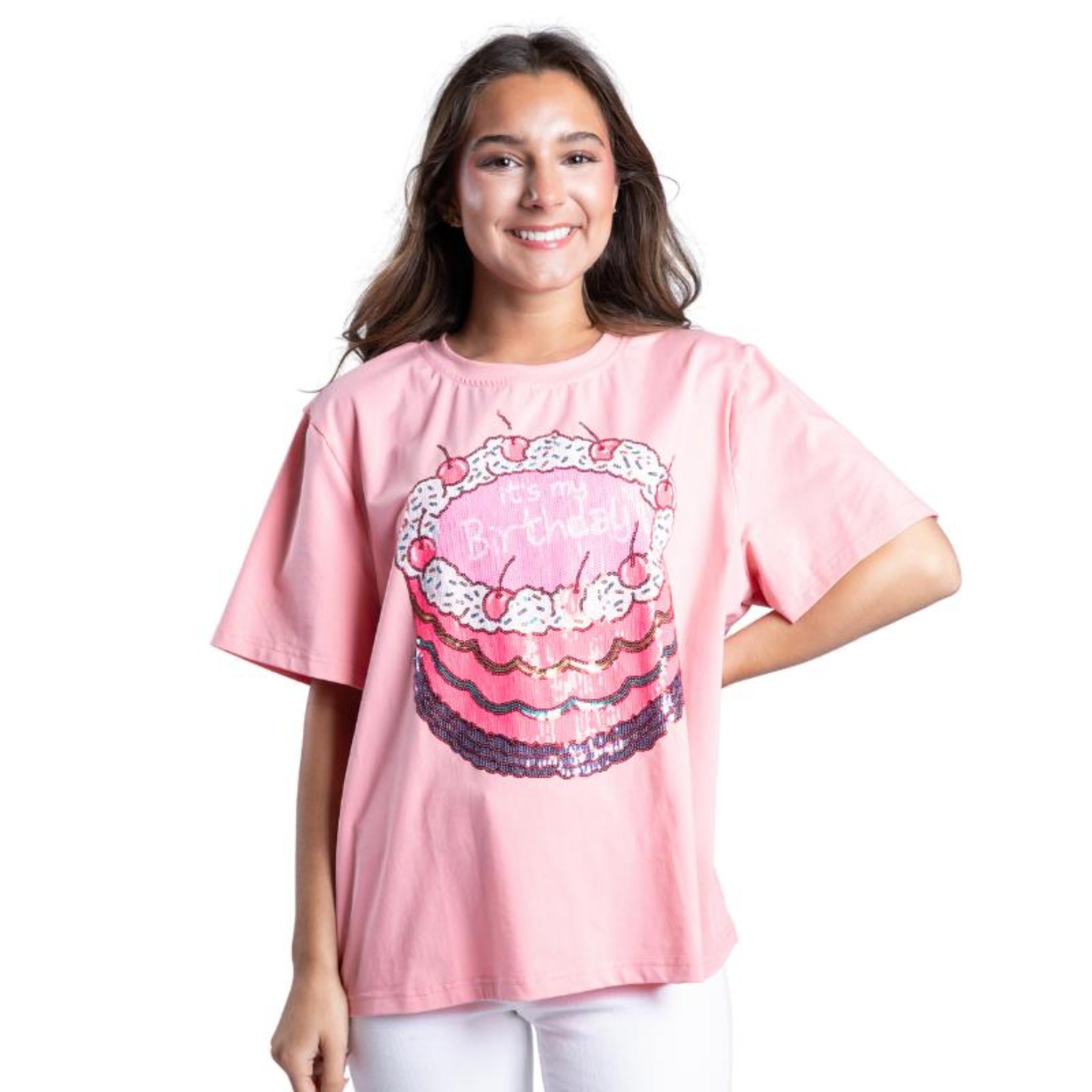 It's My Birthday Pink Short Sleeve T-Shirt Assortment, No Display Package