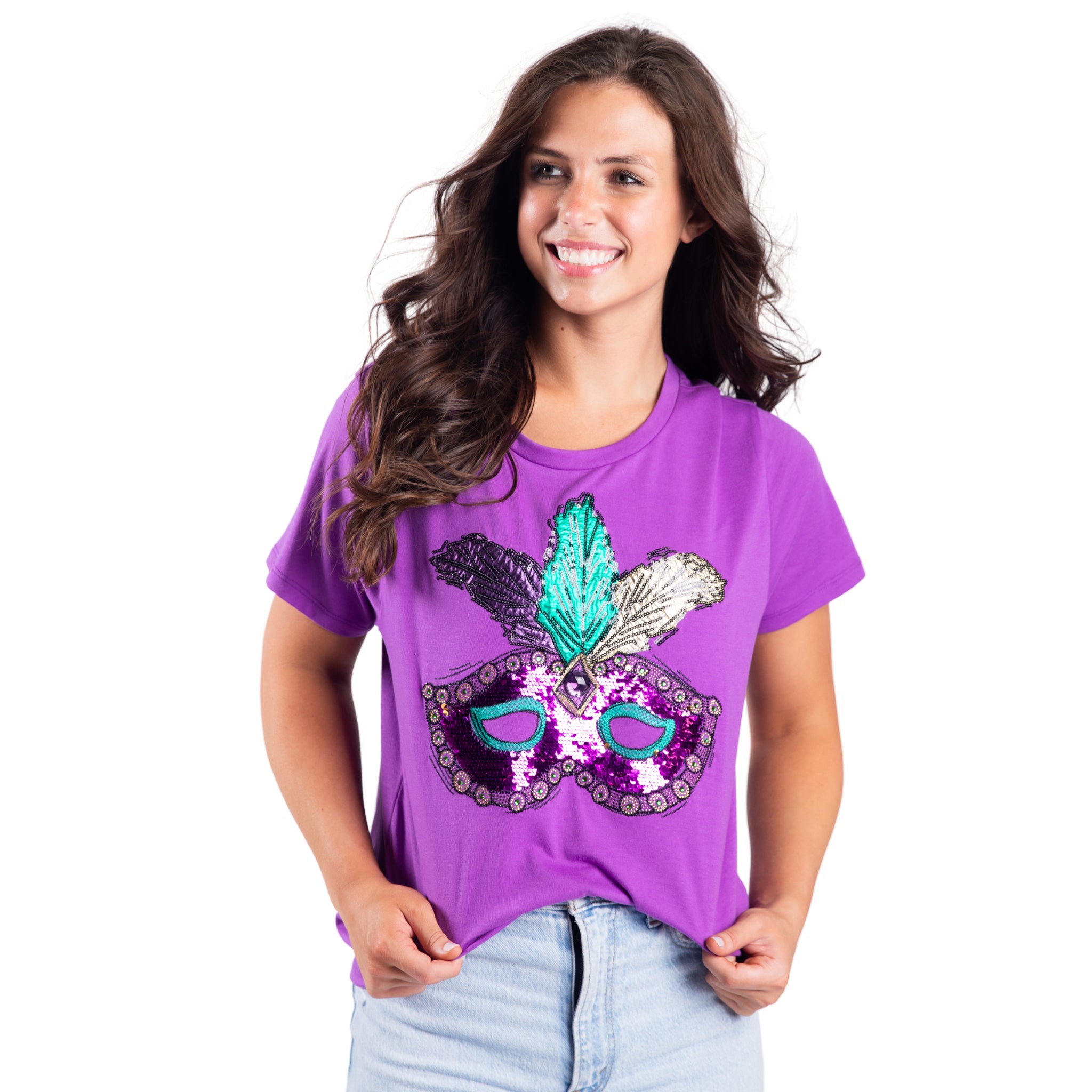 Carnival Purple Crew Neck Shirt Assortment, No Display Package