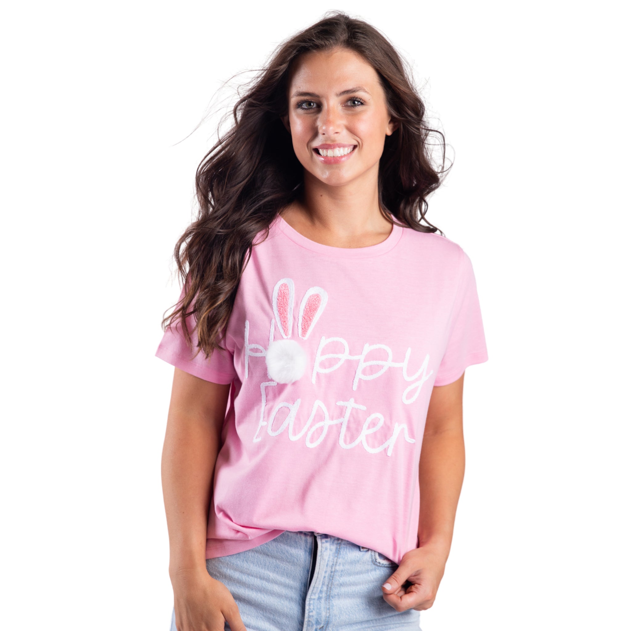 Hoppy Easter Pink Crew Neck Shirt Assortment, Display Package