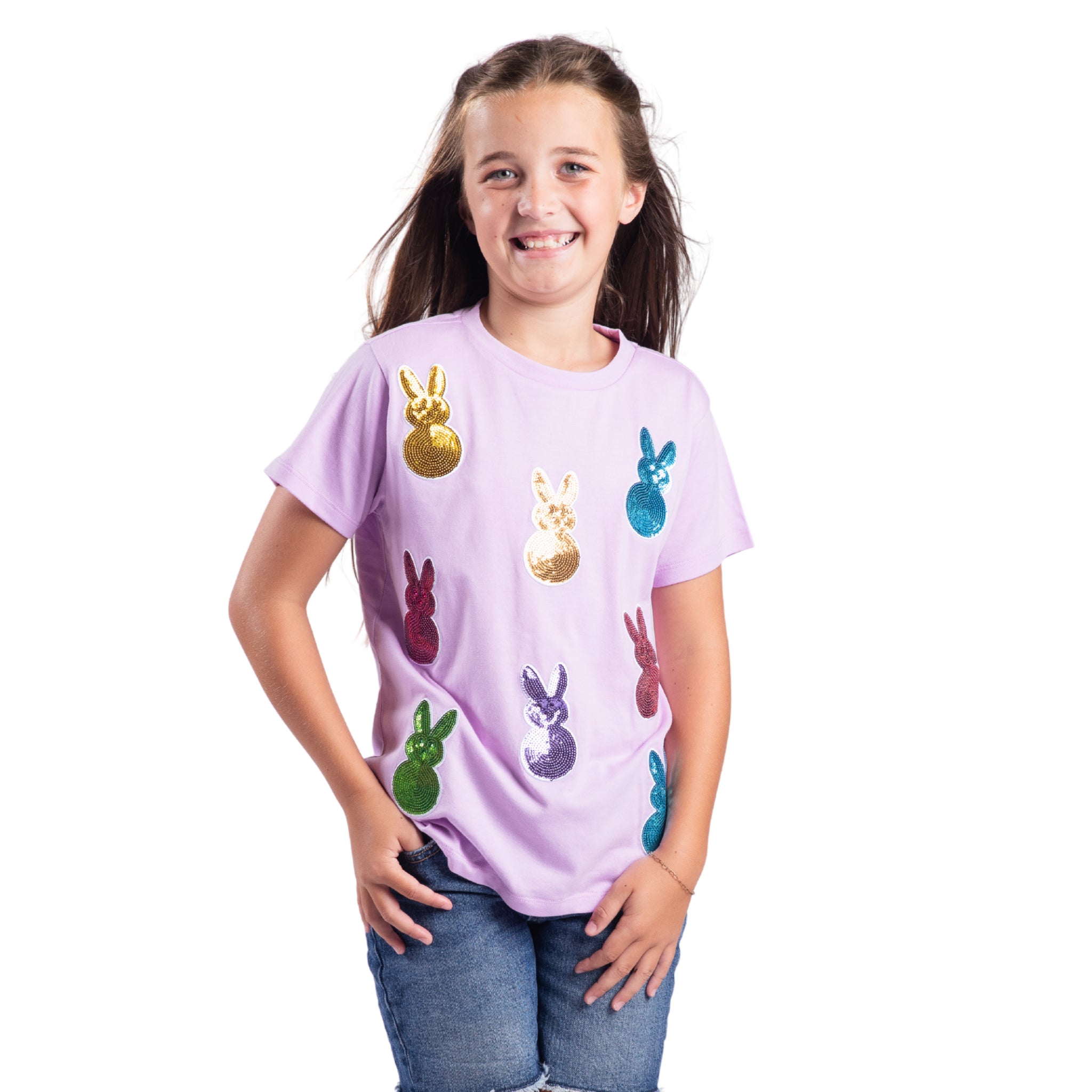 Kids Peep This Light Purple Crew Neck Shirt Assortment, Display Package