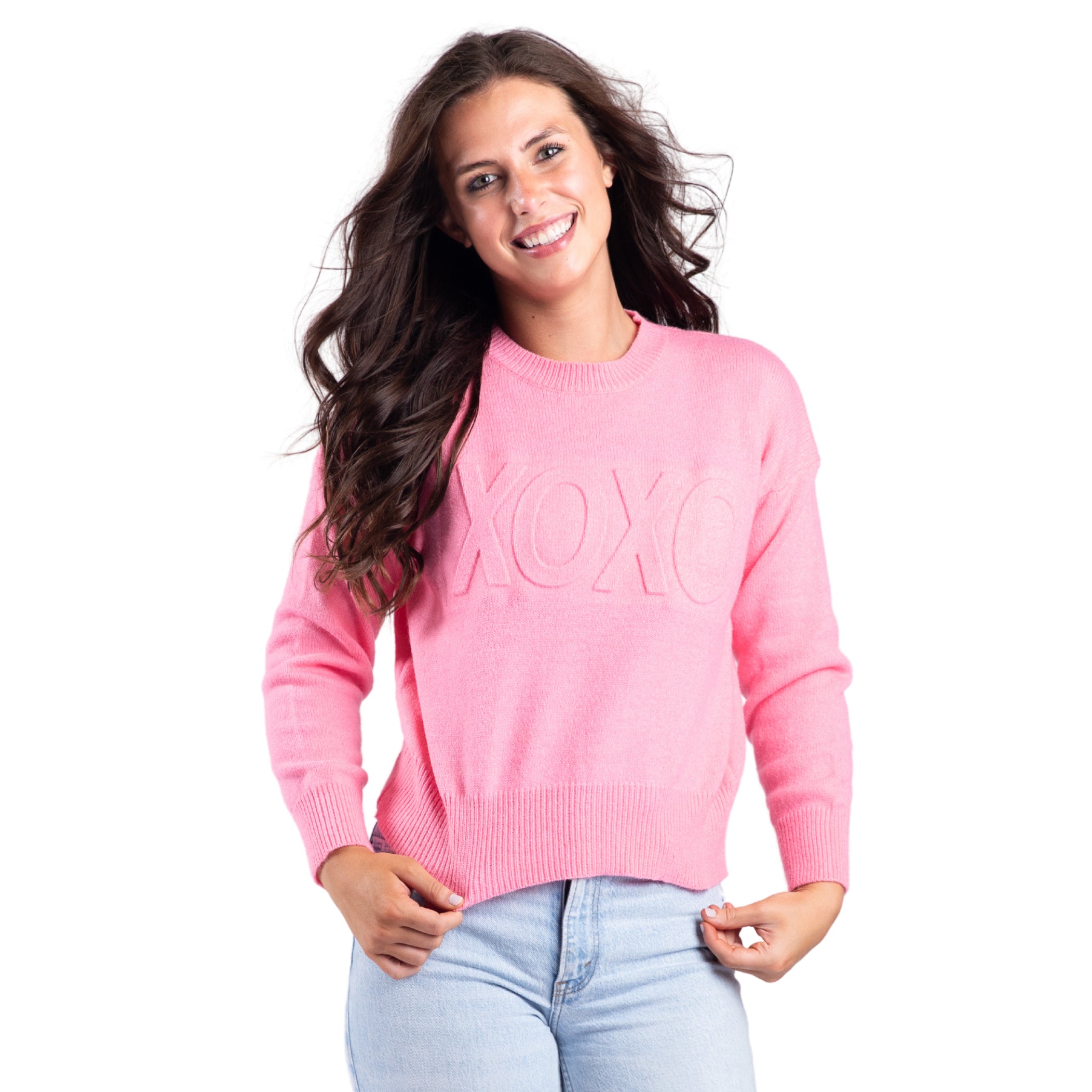 XOXO Pink Crew Neck Sweater Assortment, Display Collection