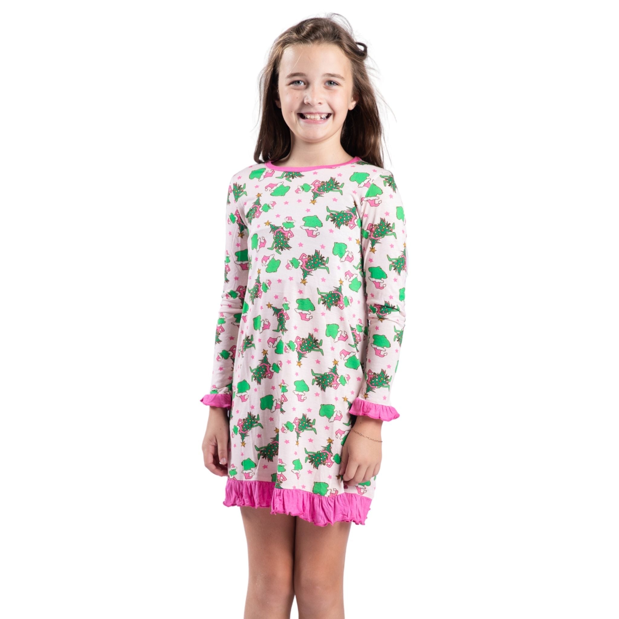 Kids Pink Merry Mischief Bamboo Gown Assortment, No Display Package