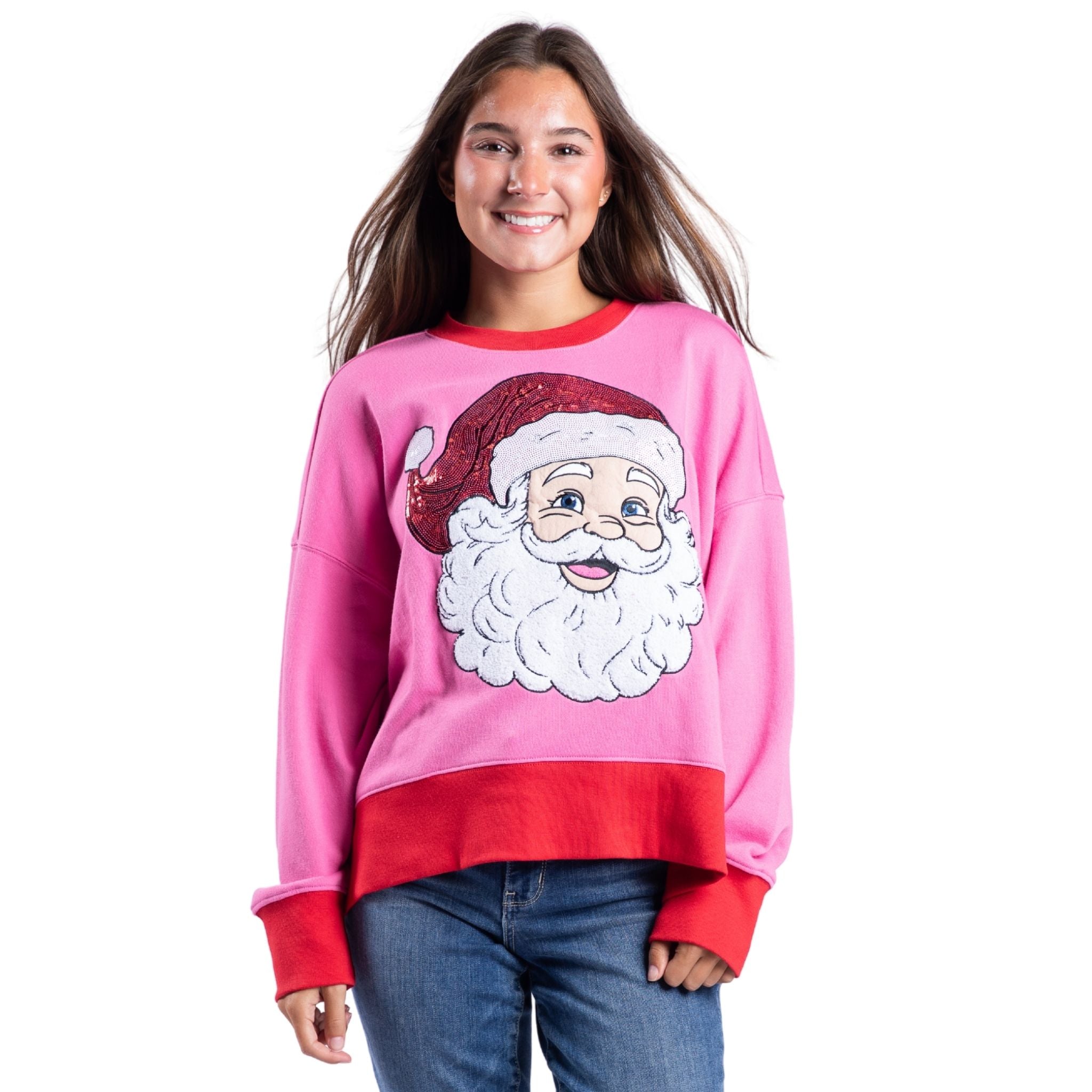 Christmas Legend Pink Crew Neck Sweatshirt Assortment, Display Package