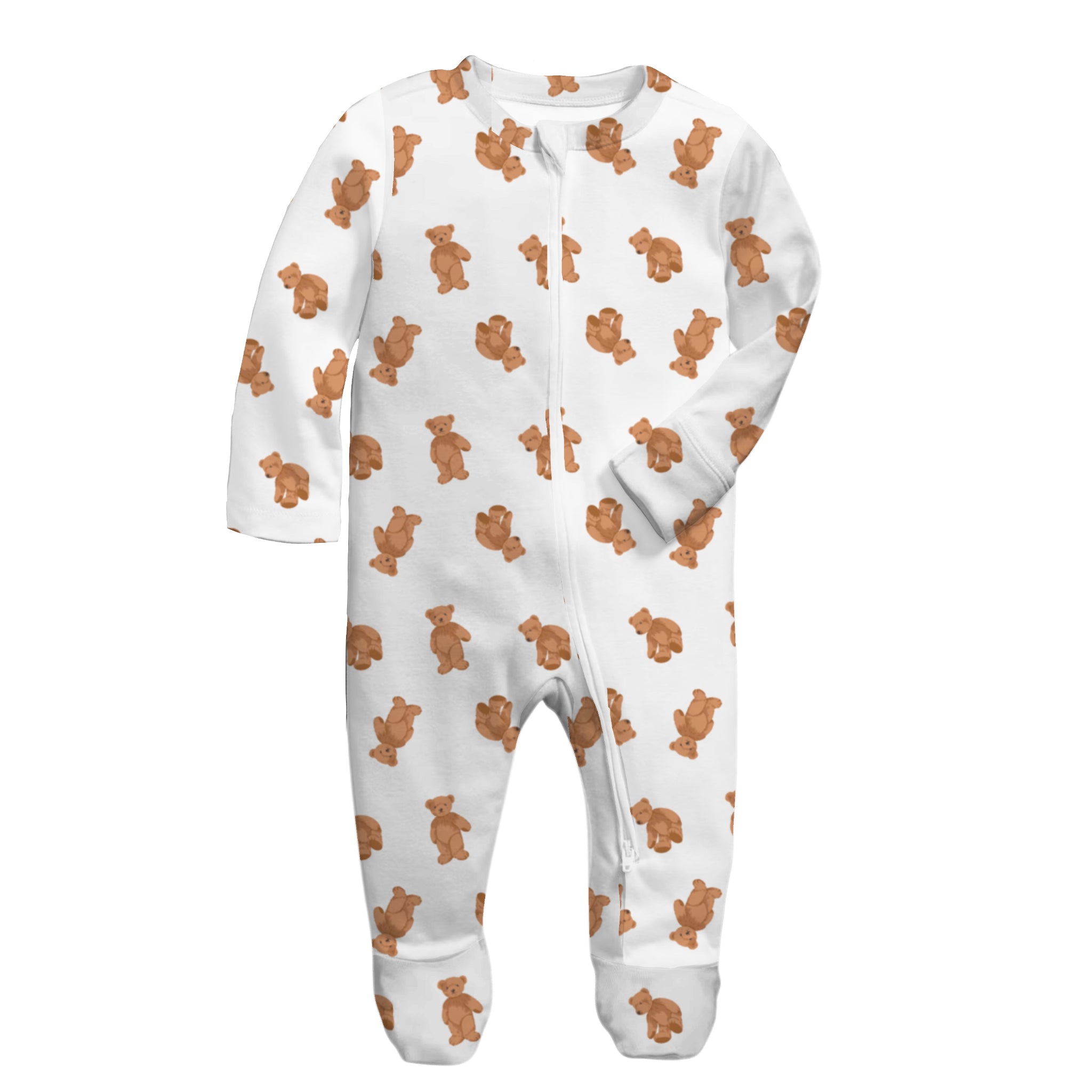 Kids Buckley Bear Bamboo Front Zip Onesie Assortment, No Display Package