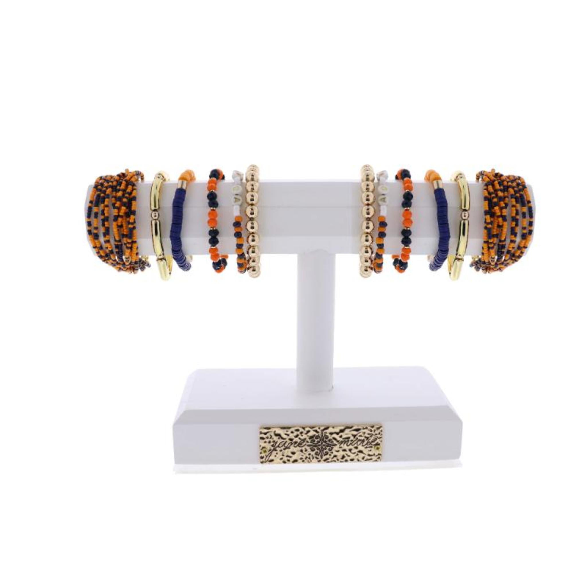 Navy 'N Orange Bracelets, No Display Package