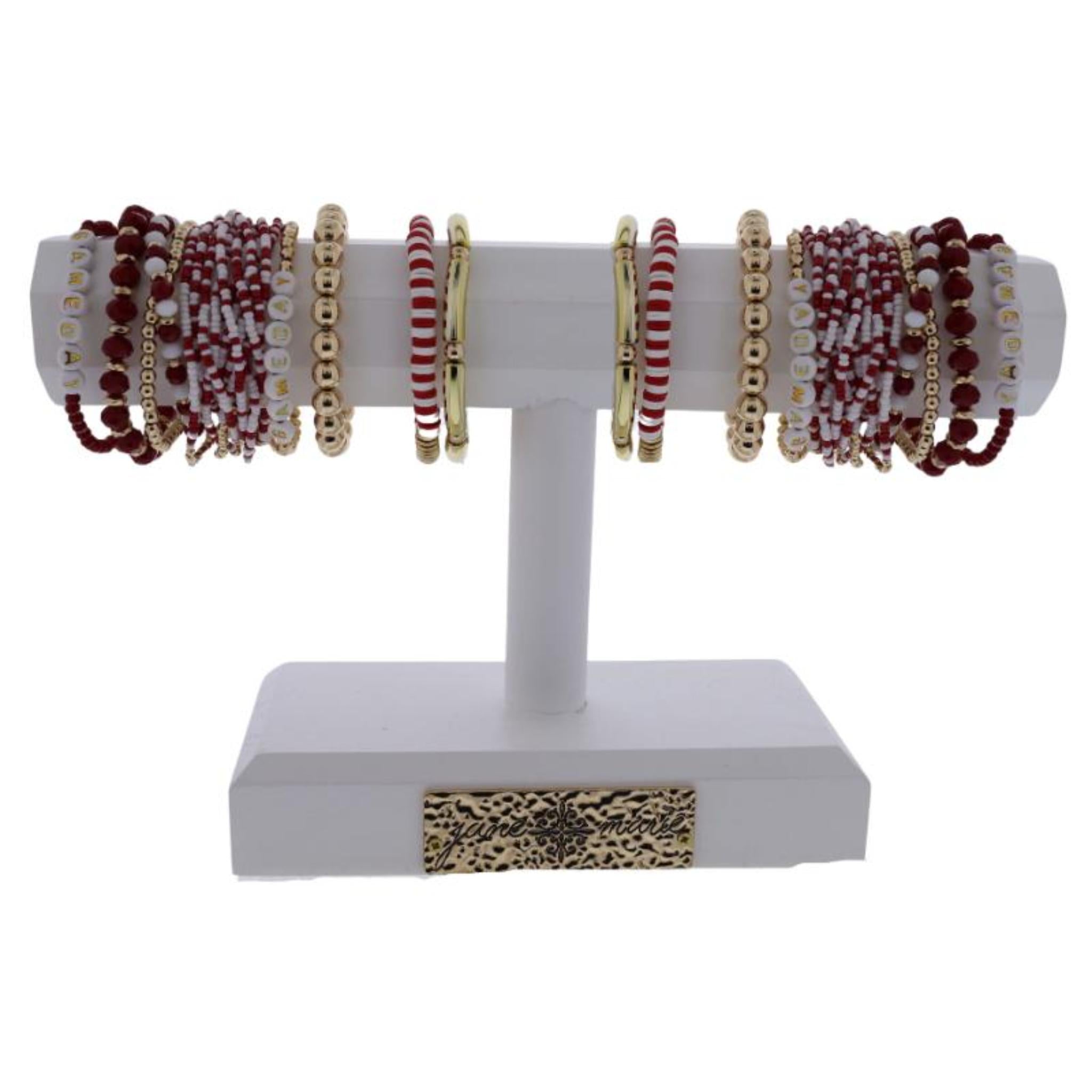 Crimson 'N White Bracelets, Display Package