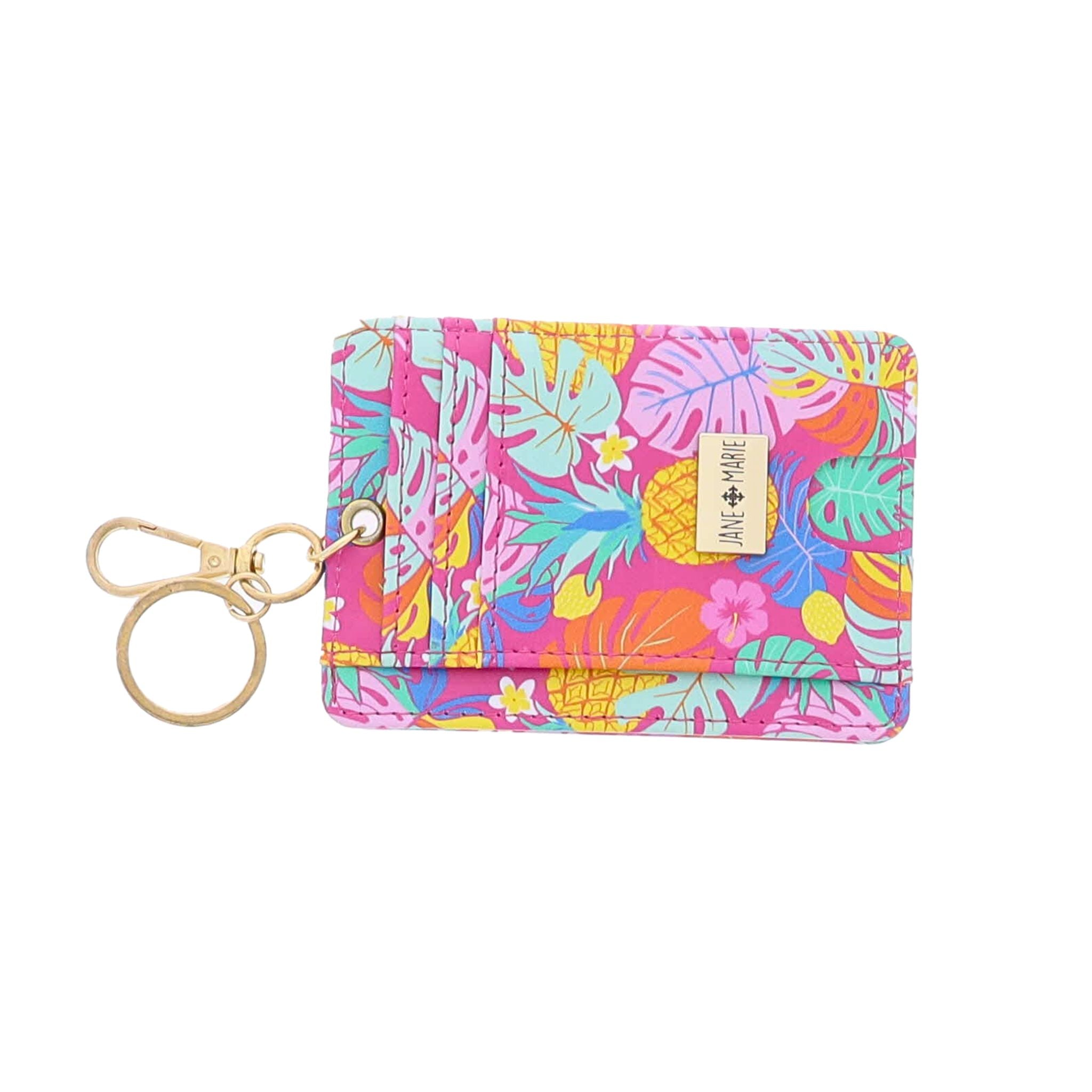 Tropical Card Holder Keychain