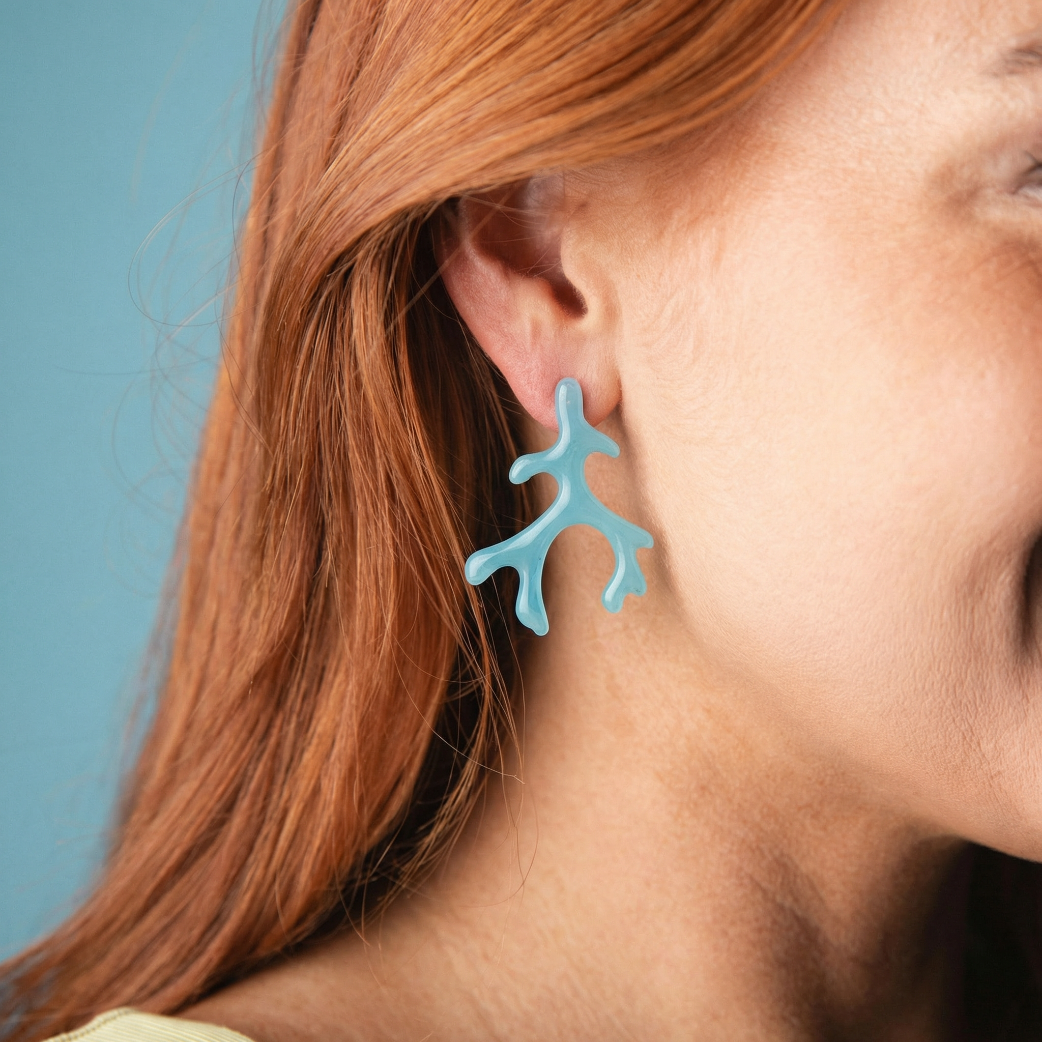 Mint Coral Earring